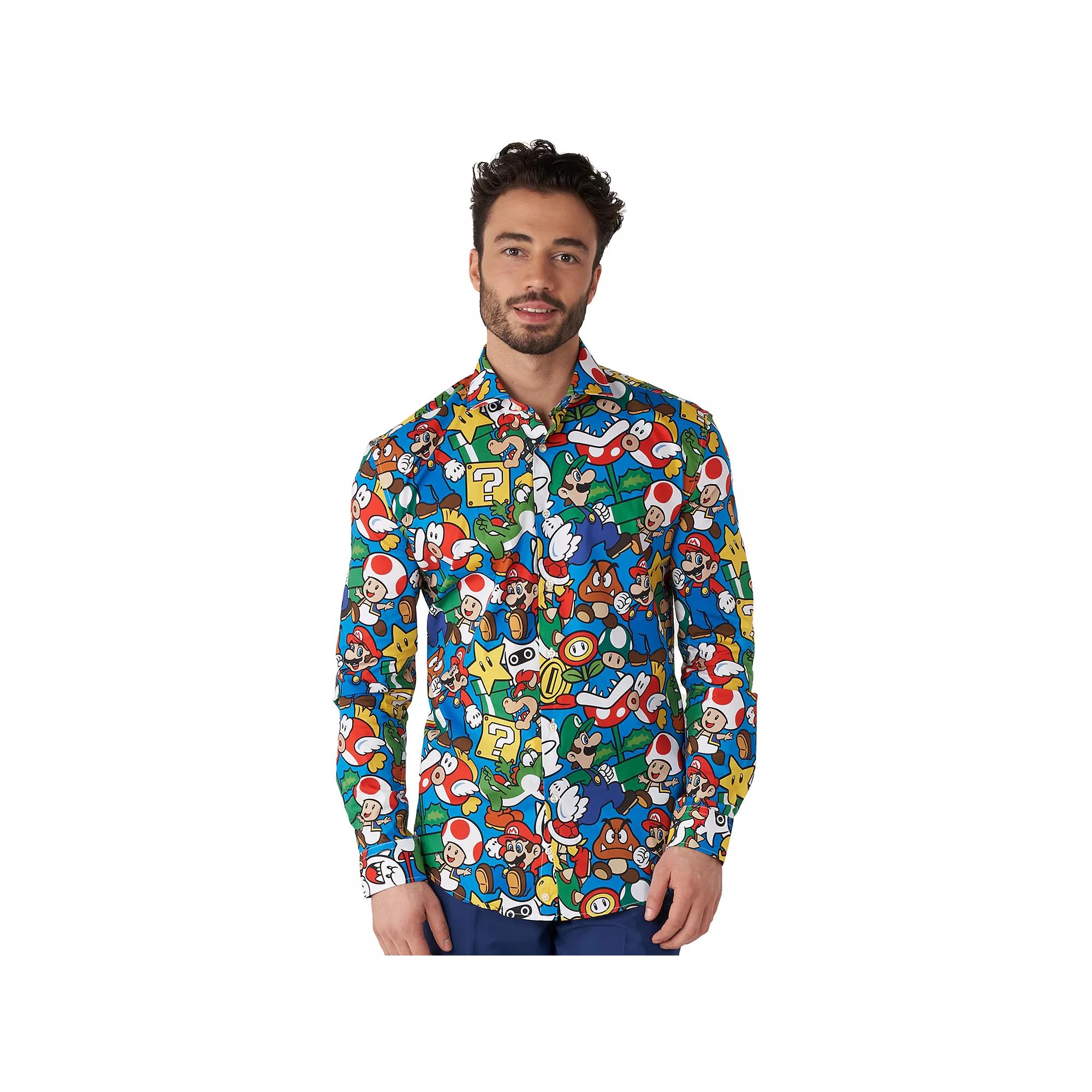 Men's OppoSuits Super Mario Modern-Fit Dress Shirt, Size: Medium Product Image