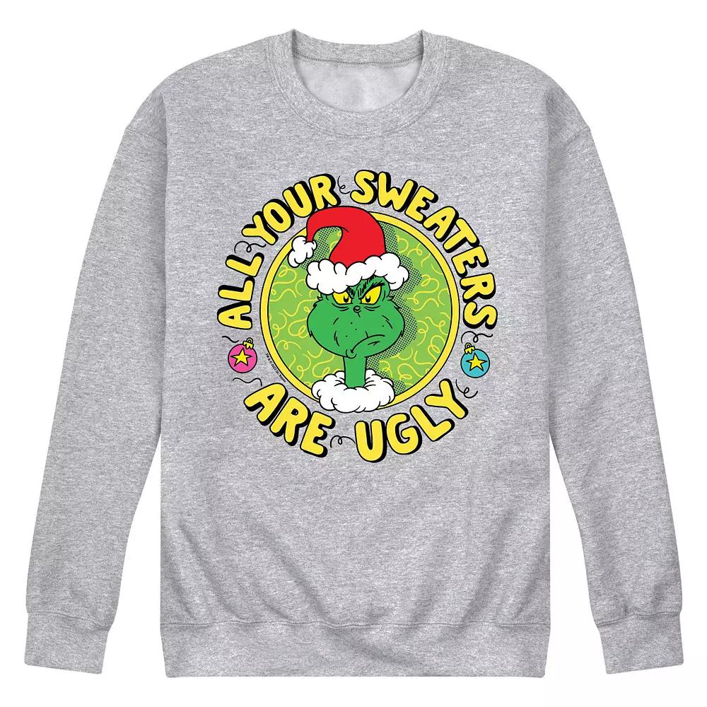 Men's Dr. Seuss The Grinch All Your Sweaters Are Ugly Fleece Sweatshirt,  Product Image