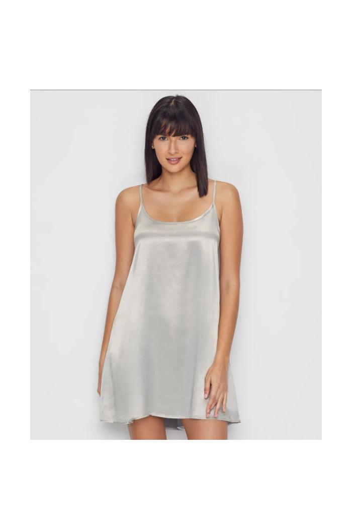 ALLIE SATIN NIGHTGOWN W/ SPAGHETTI STRAP Product Image