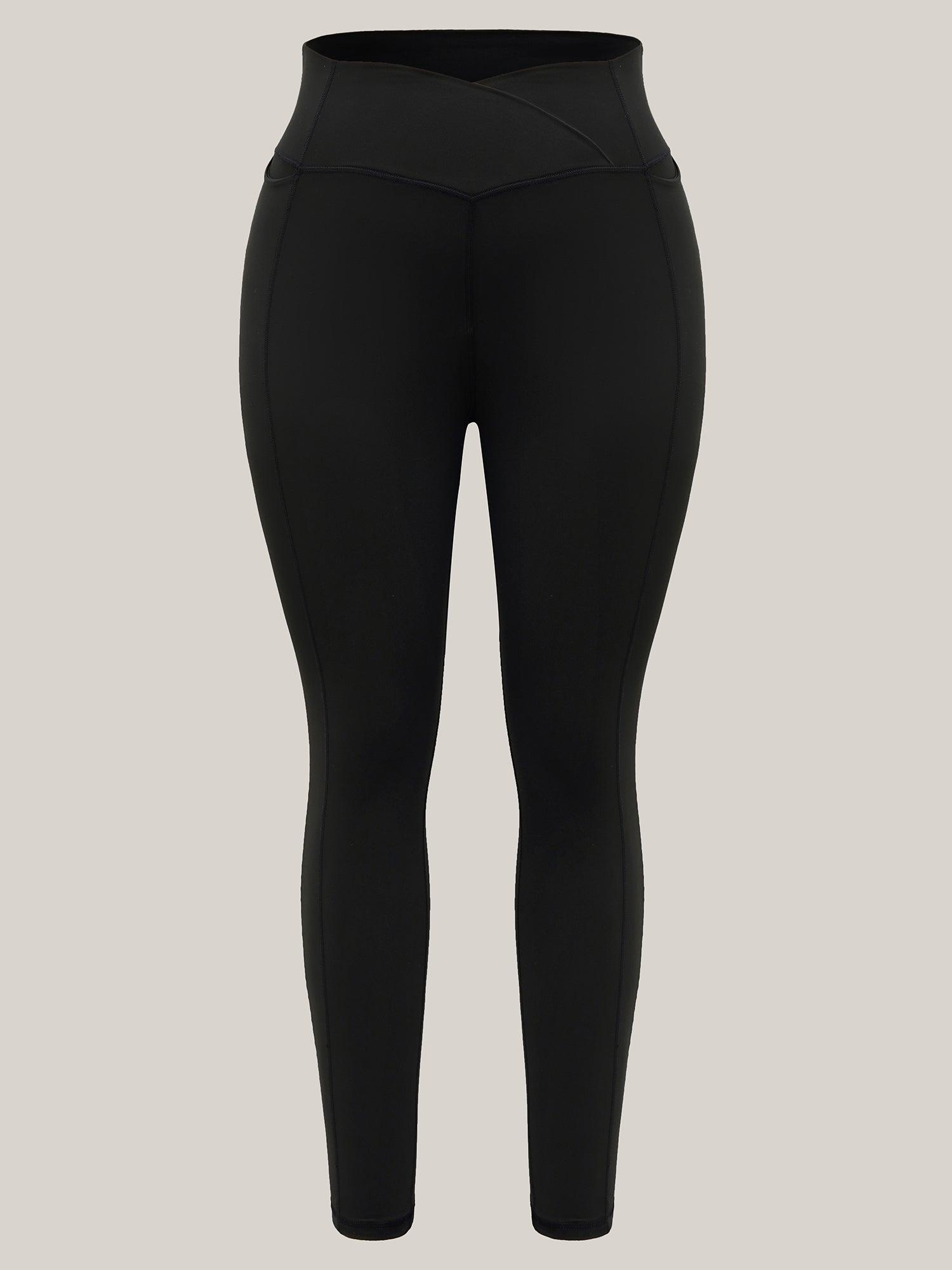 Criss-Cross Waist Pocket Tight Pants Female Product Image