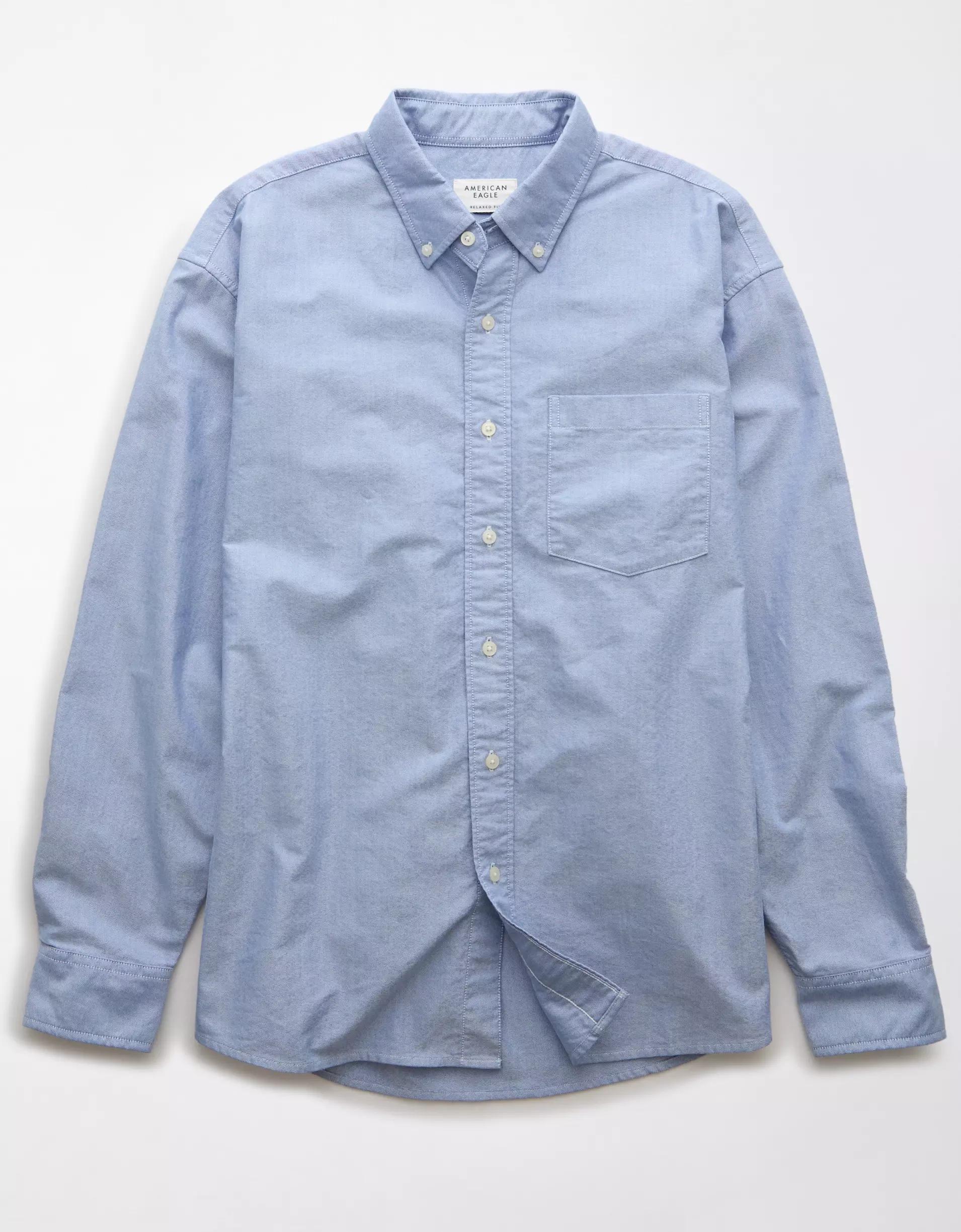 AE Everyday Relaxed Oxford Button-Up Shirt Product Image