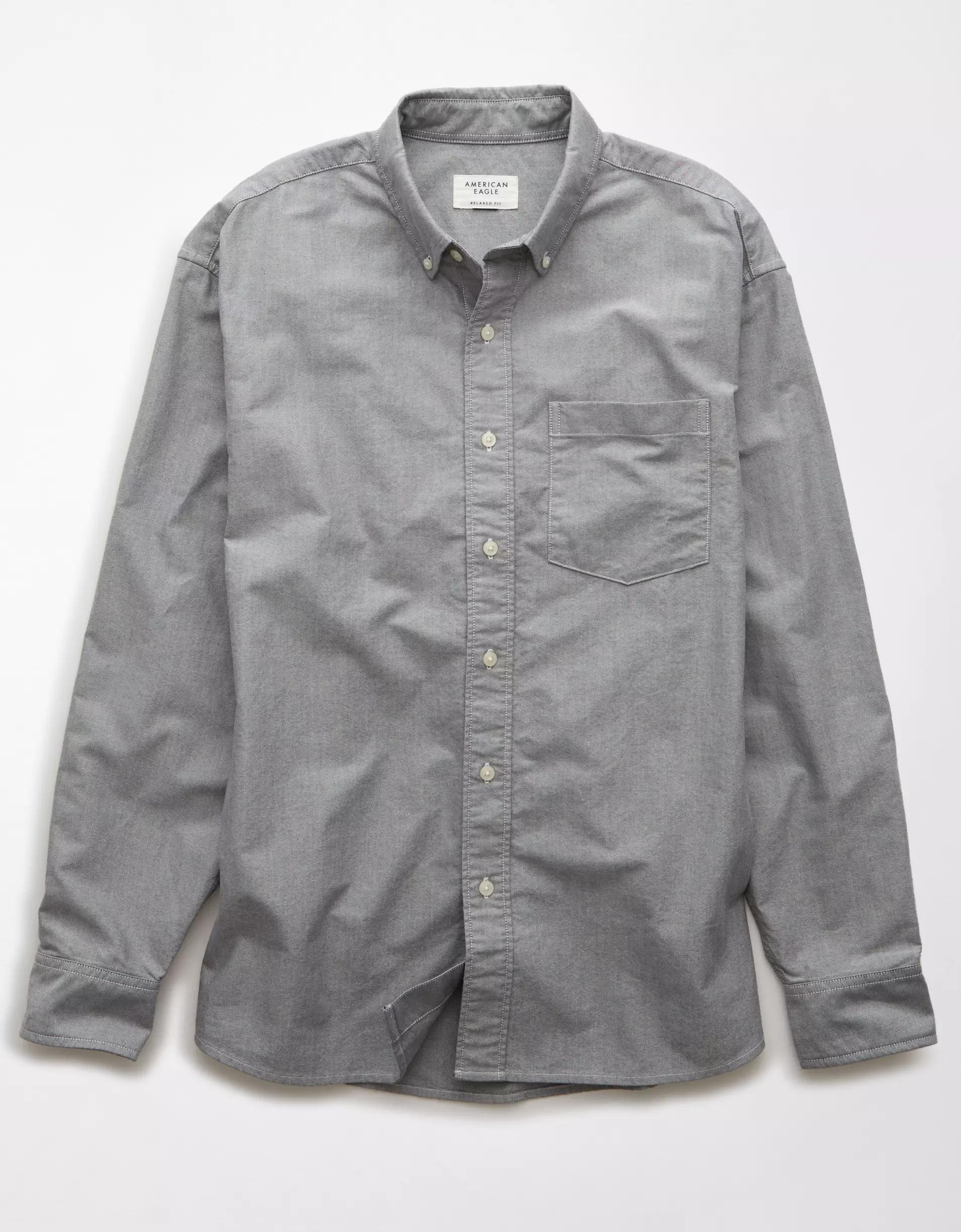 AE Everyday Relaxed Oxford Button-Up Shirt Product Image