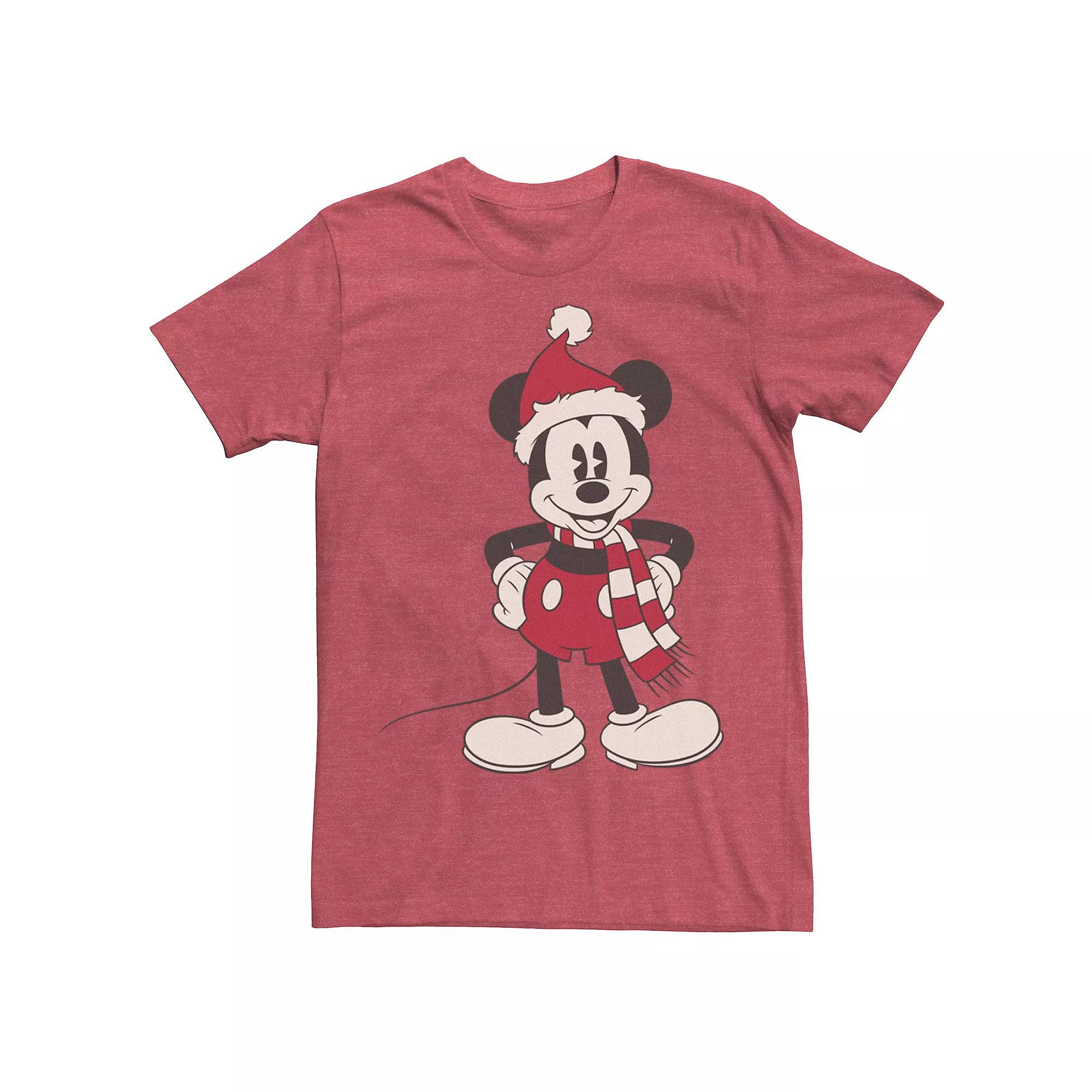 Disney's Mickey Mouse Classic Christmas Portrait Men's Tee,  Product Image