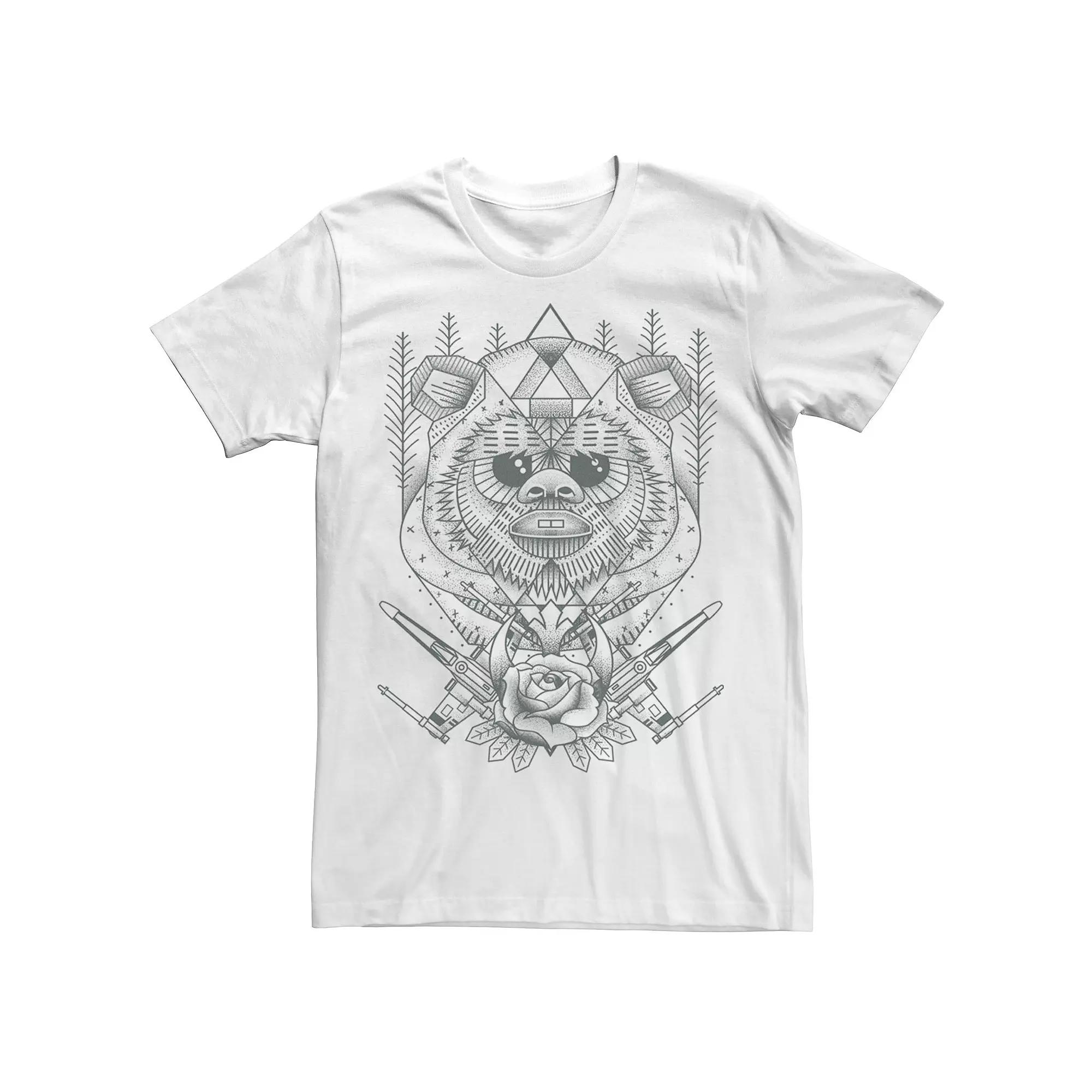 Men's Star Wars Geometric Ewok Portrait Collage Tee,  Product Image