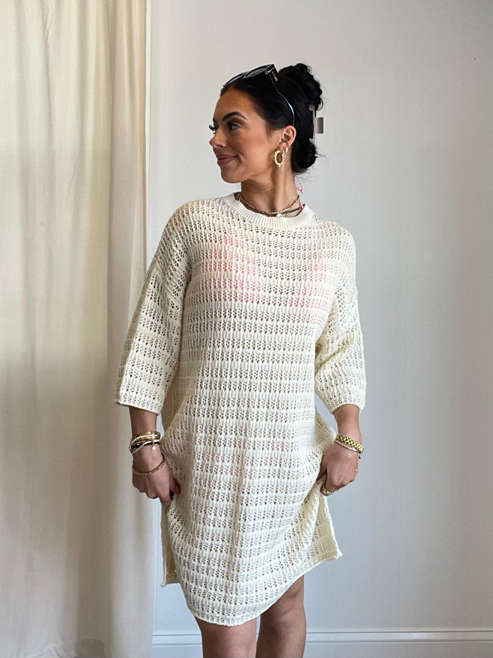 FINAL SALE Erica Tunic Sweater | Cream Product Image