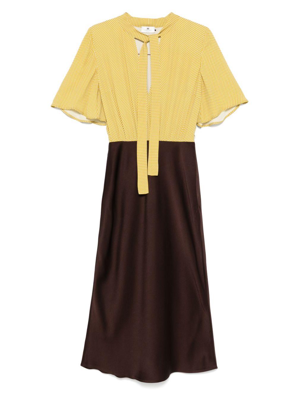 polka-dot georgette midi dress Product Image