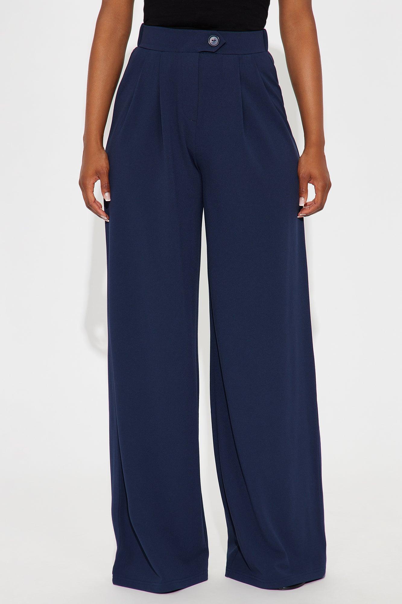 What Matters Most Wide Leg Trouser - Navy Female Product Image