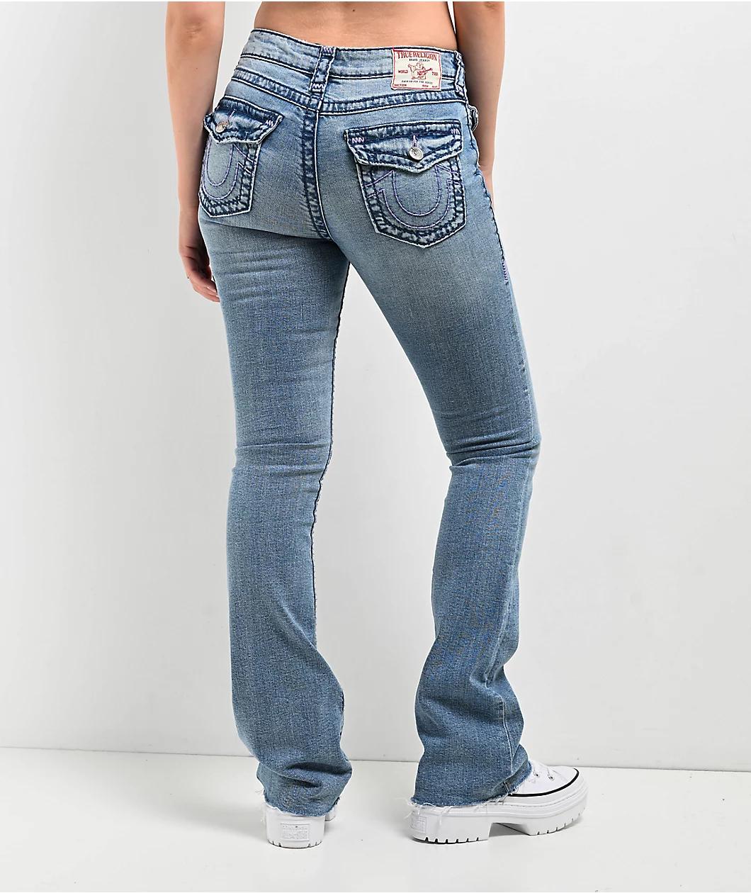 True Religion Becca Super T Stitch Water Dock Bootcut Jeans Product Image