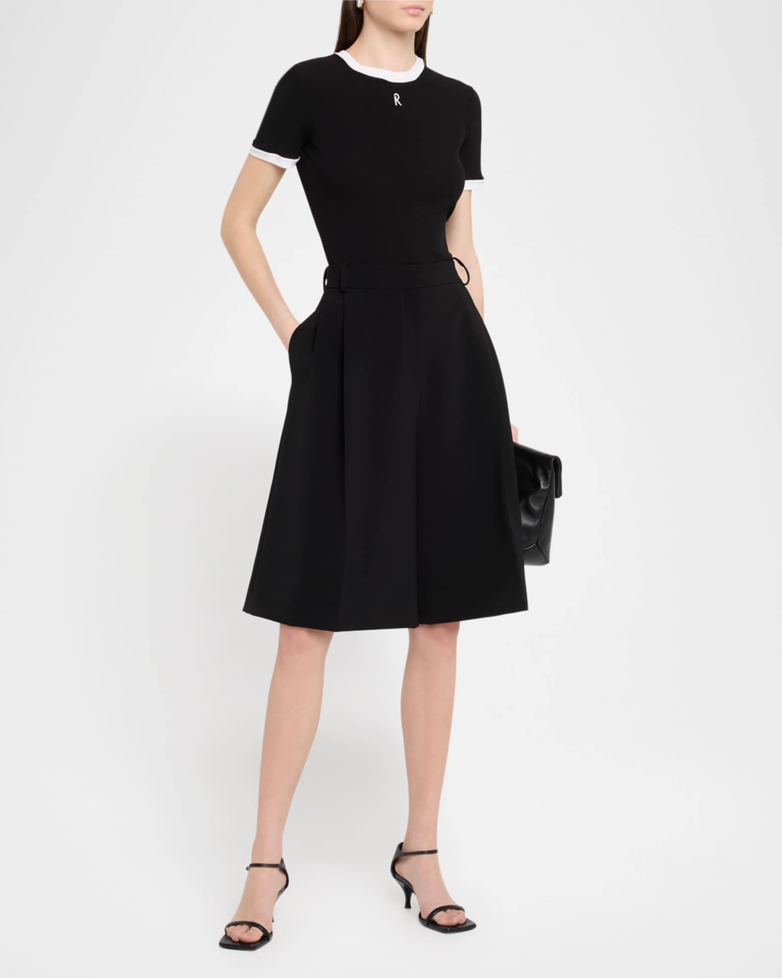 Contrast-Trim Short-Sleeve Slim T-Shirt Product Image