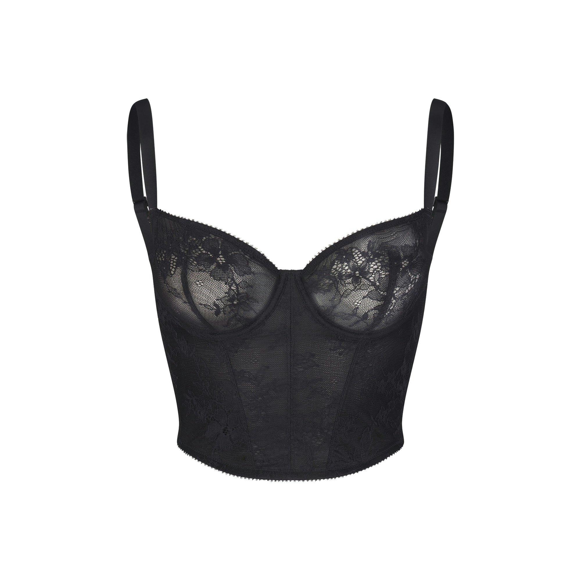 ULTRA FINE LACE CORSET | ONYX Product Image