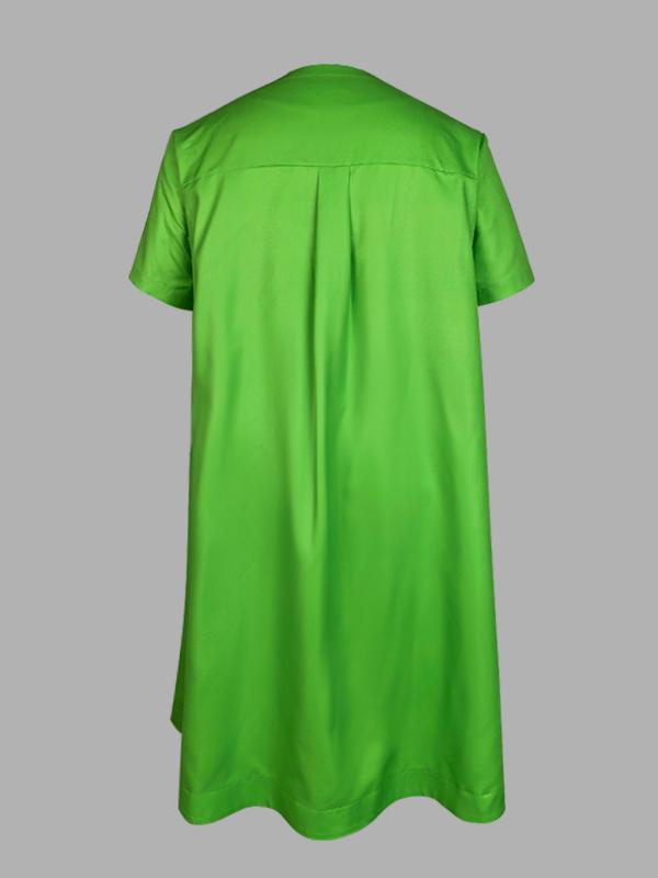 A-Line Loose Flower Print V-Neck Midi Dresses Product Image