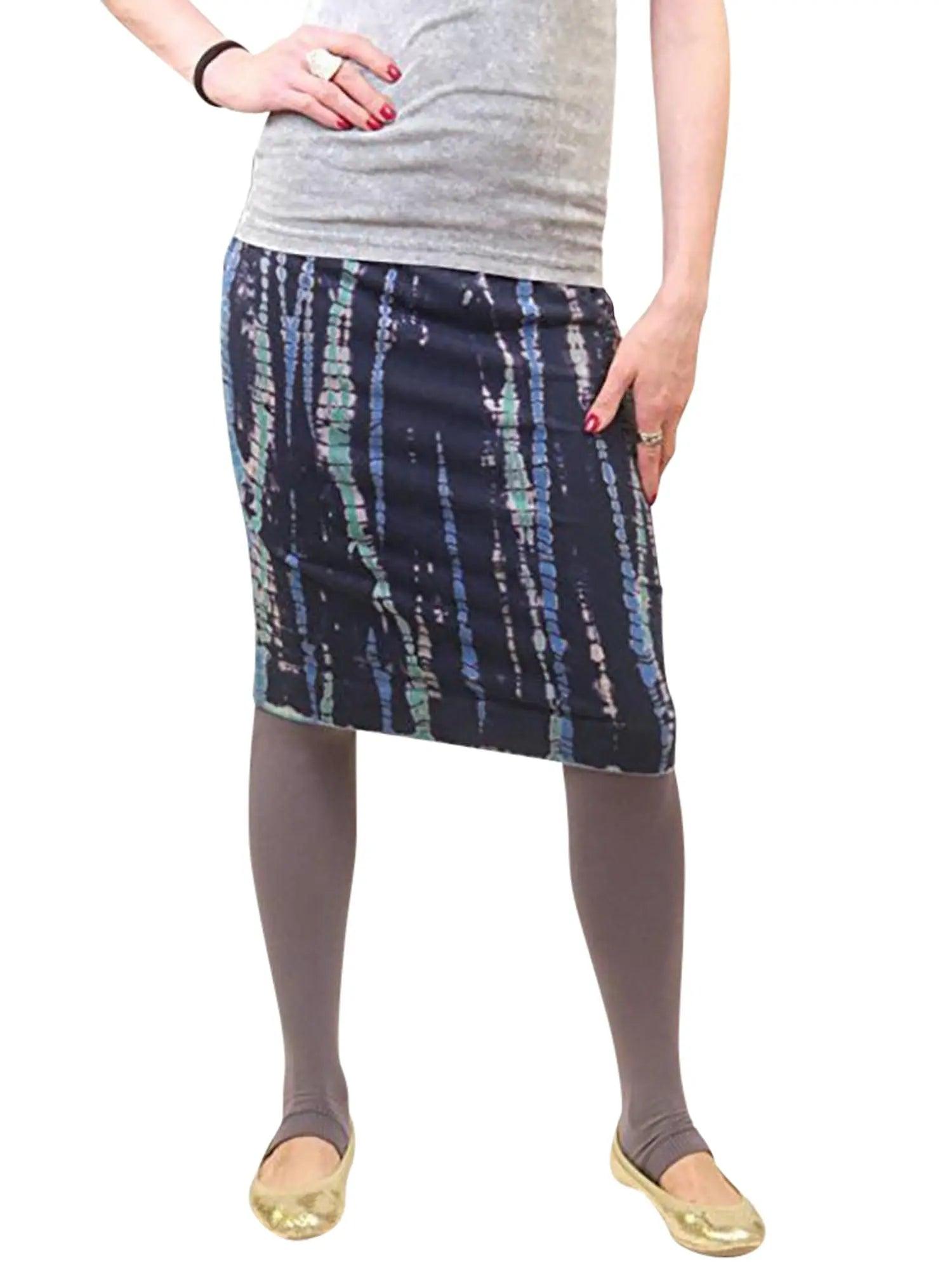 Hard Tail Wide Cut Cotton Pencil Skirt W-525 Product Image