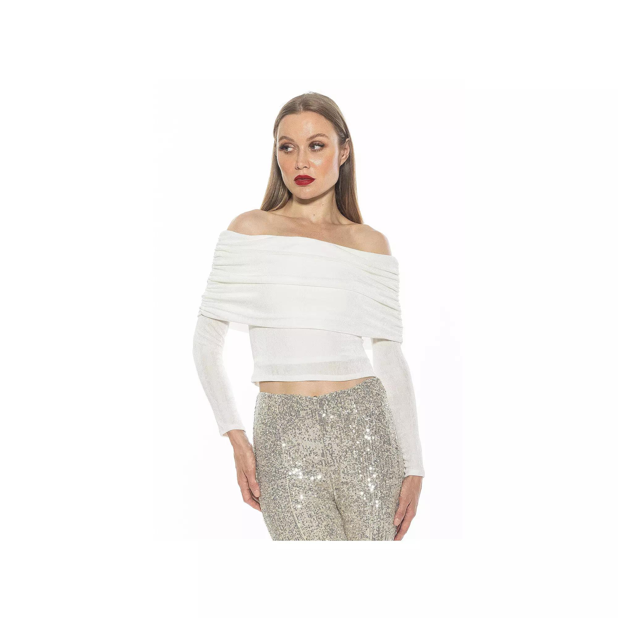 Women's ALEXIA ADMOR Hannah Off The Shoulder Long Sleeve Knit Top,  Product Image