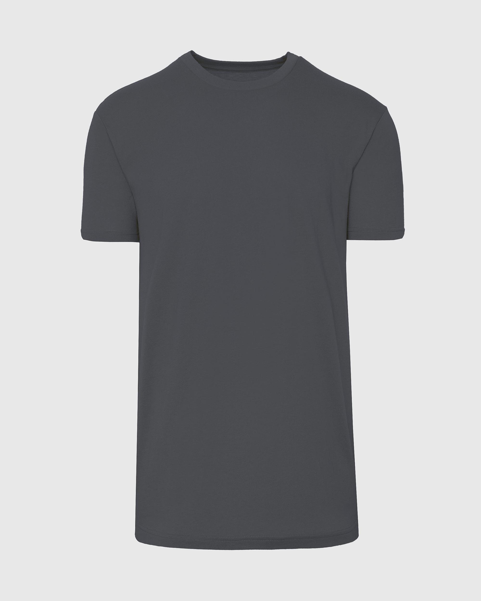 Carbon Tall Straight Hem Crew Neck T-Shirt Product Image