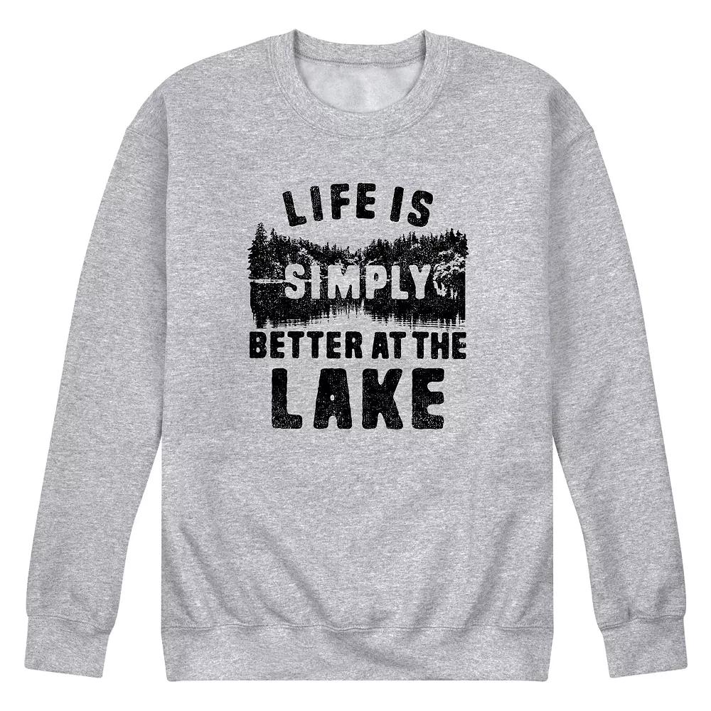 Men's Life is Simply Better at the Lake Fleece Sweatshirt,  Product Image