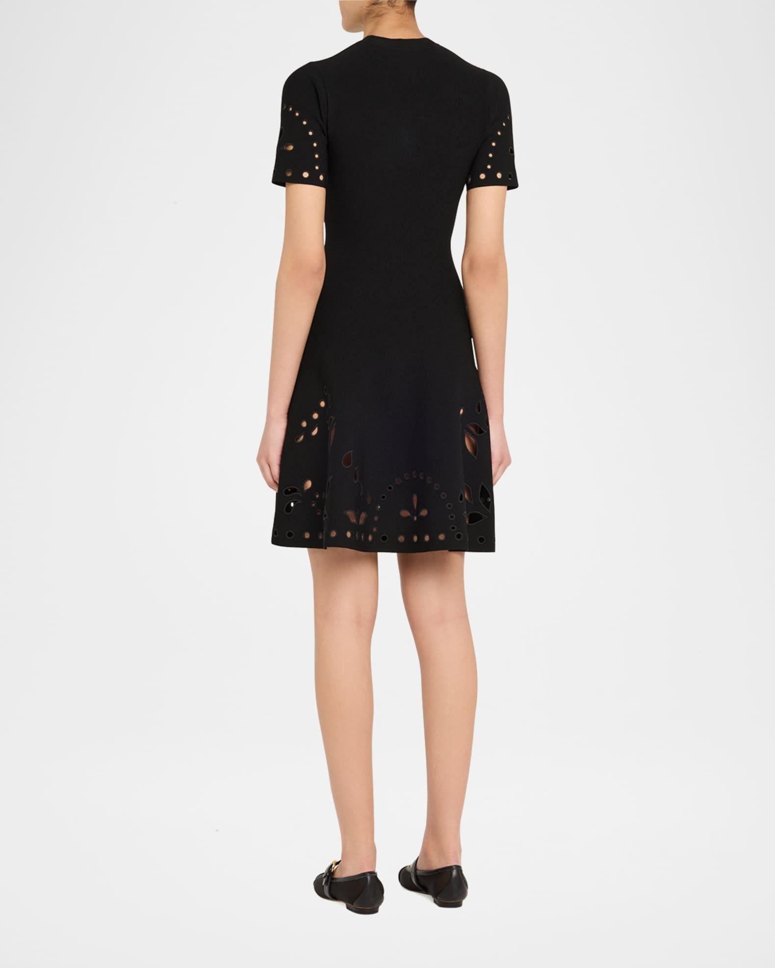 Fania Short-Sleeve Eyelet Mini Dress Product Image