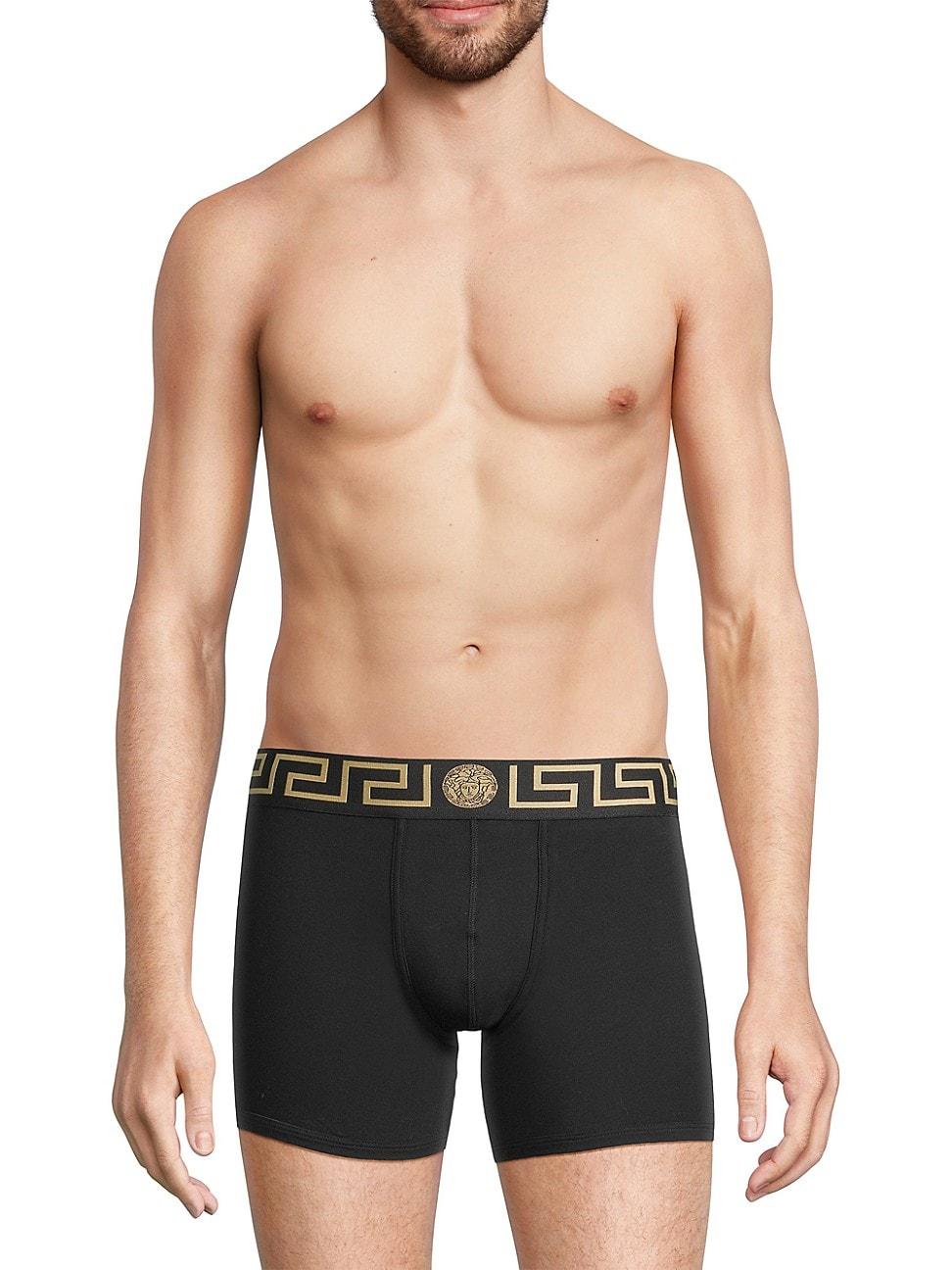 Two-Pack Greca Border Long Boxer Trunks Product Image