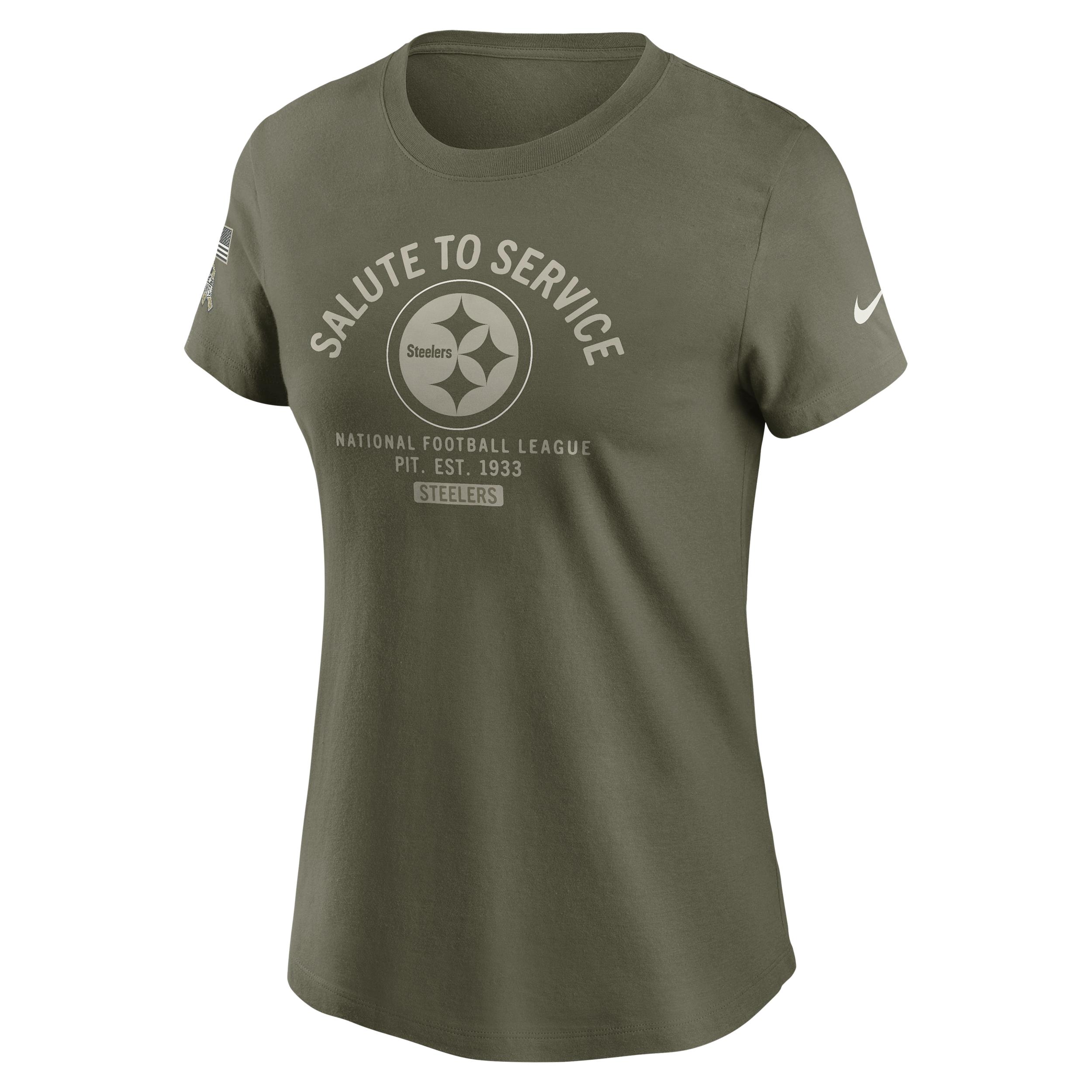 Pittsburgh Steelers Salute to Service Sideline Nike Womens NFL T-Shirt | NKAF2DHA2S-PH3 Product Image