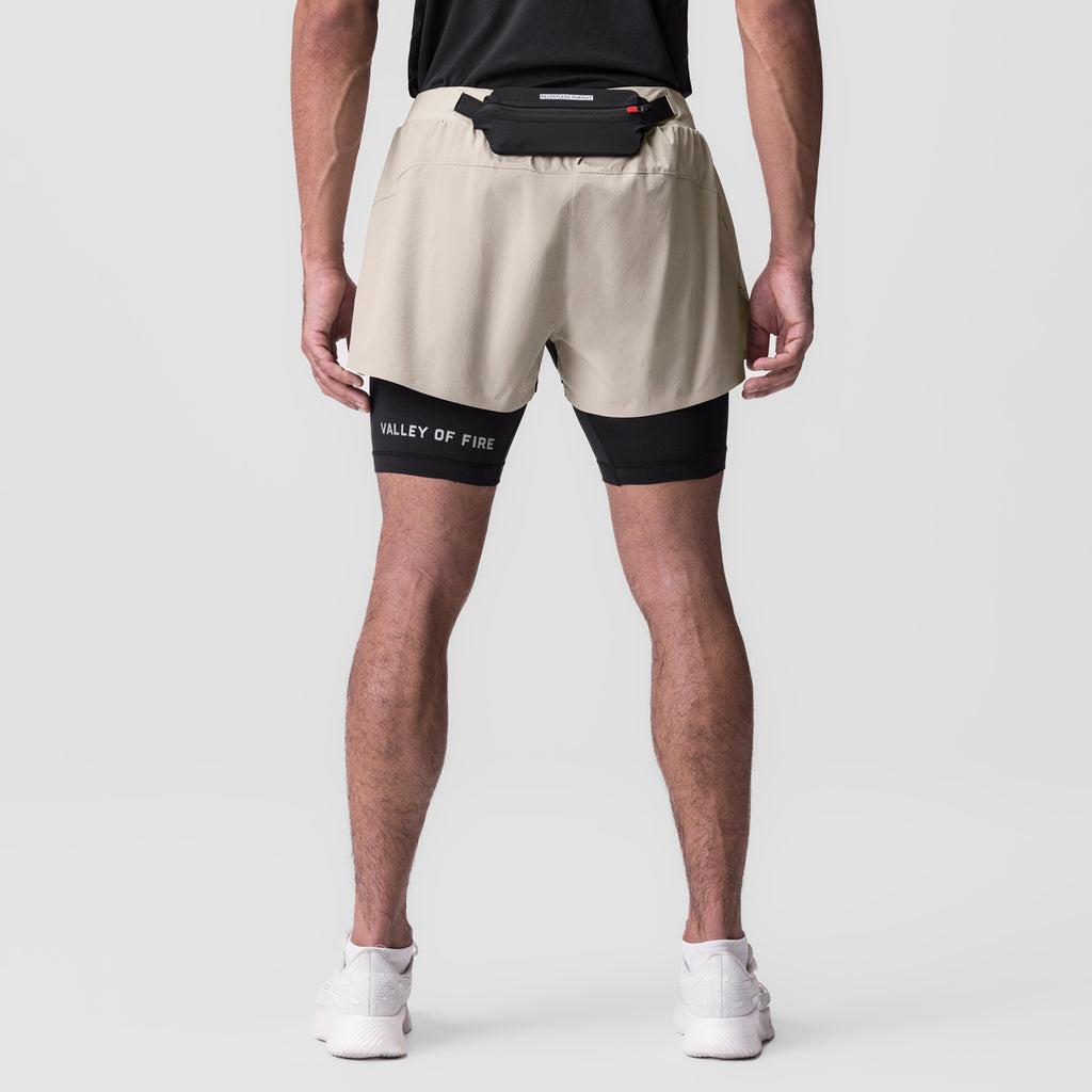 0786. Ripstop 3" Belt Pack Short - Beige/Black Product Image