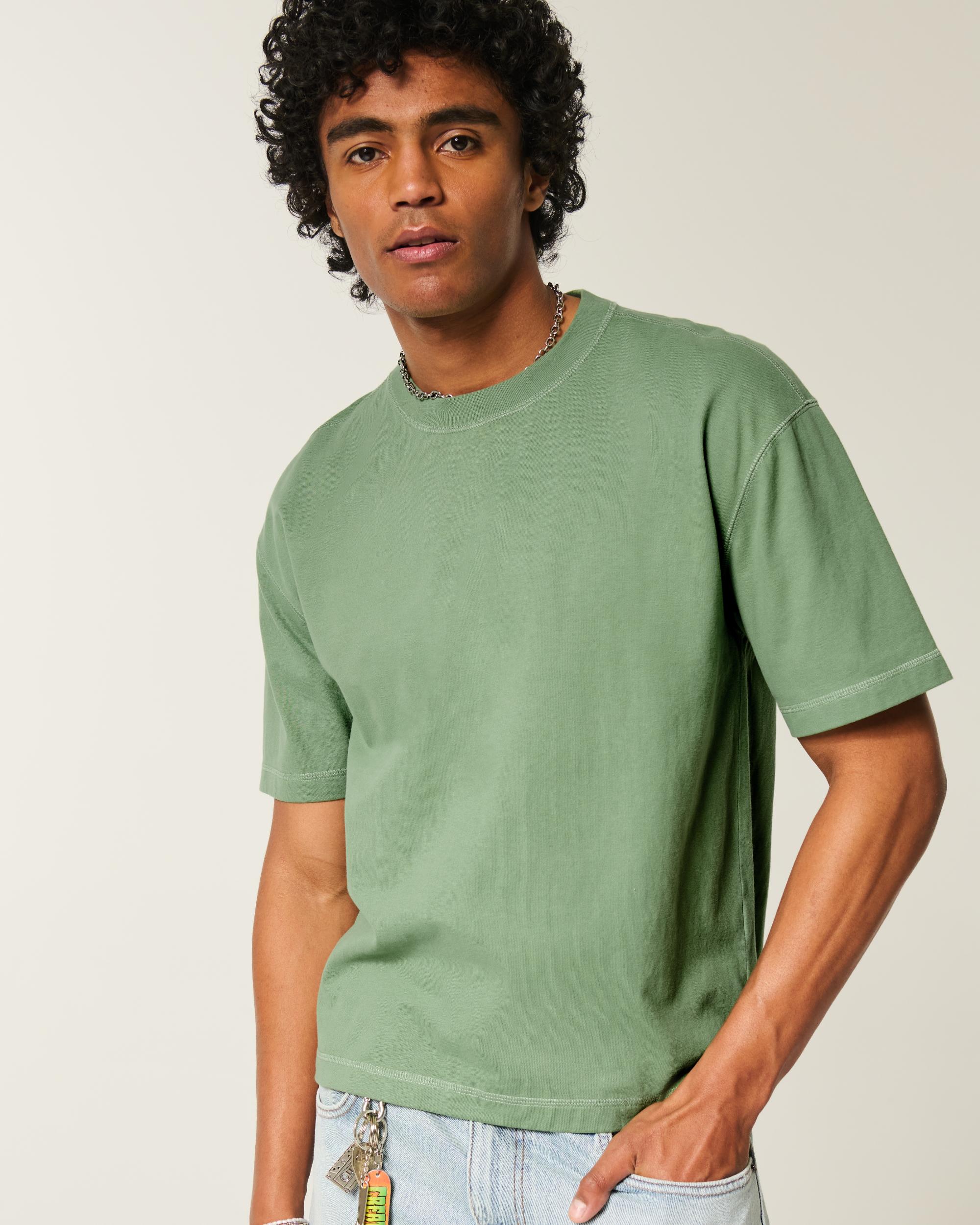 Boxy Heavyweight Crop Crew T-Shirt Product Image