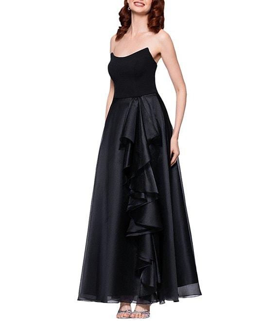 Betsy & Adam Petite Size Strapless Ball Gown Product Image