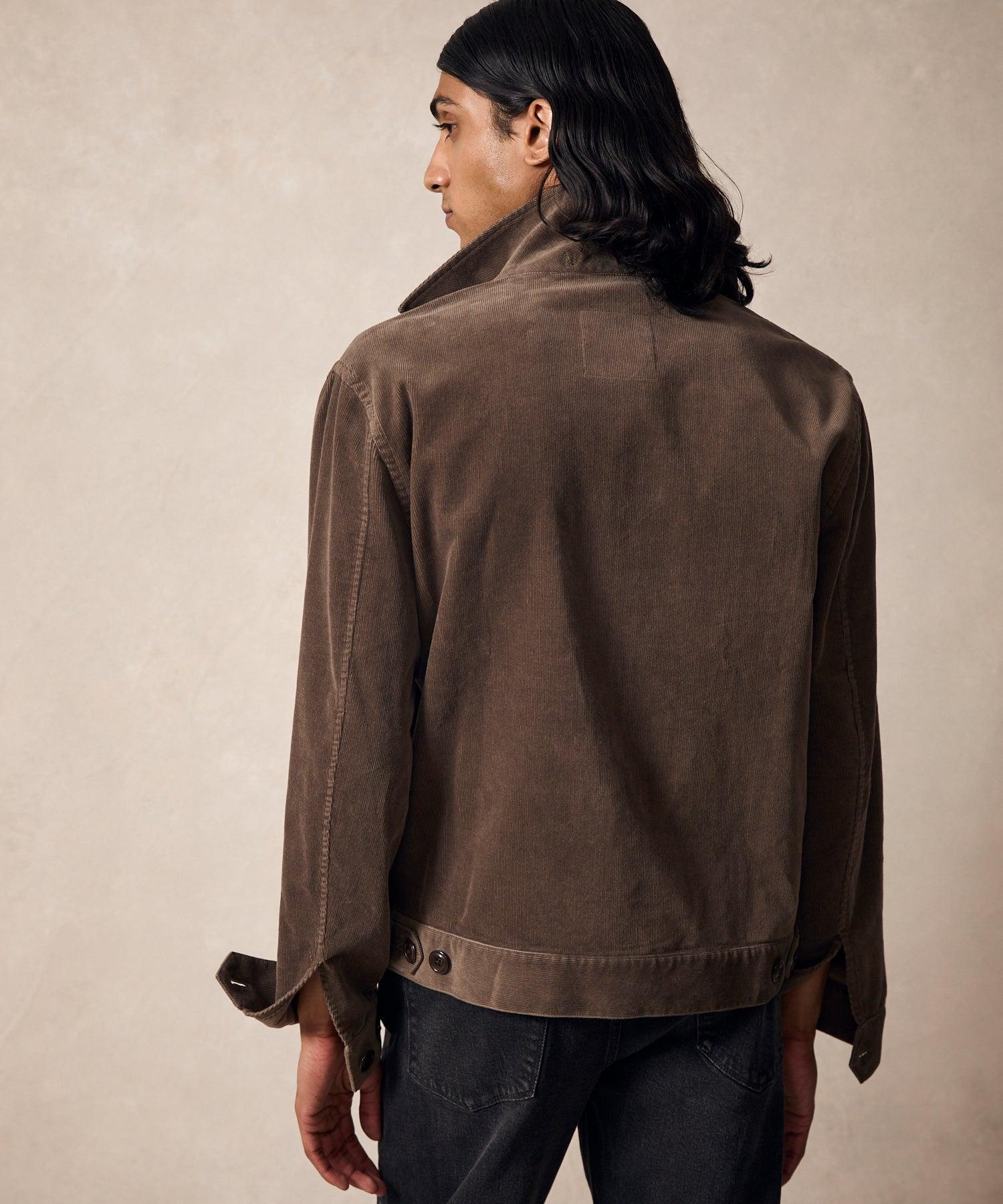 Corduroy Station Jacket in Dark Grey Product Image