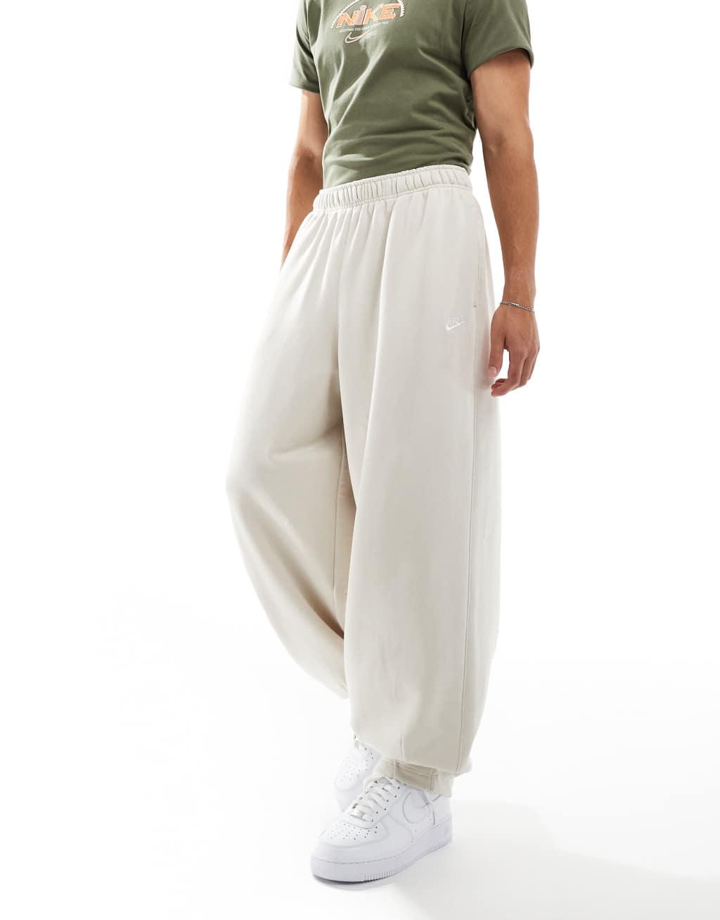Nike Club oversized sweatpants in beige Product Image