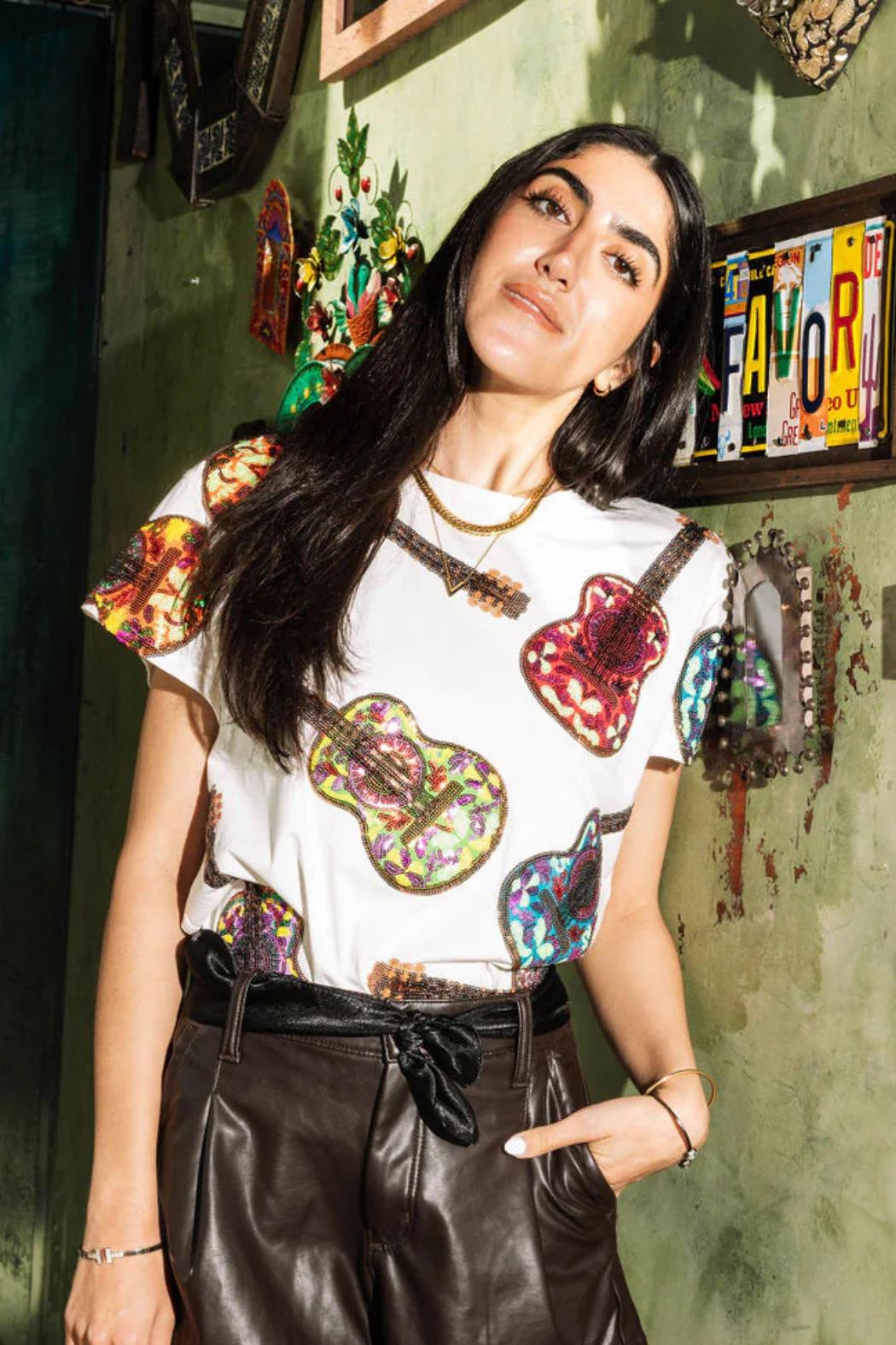 Sequin Guitars Tee Product Image