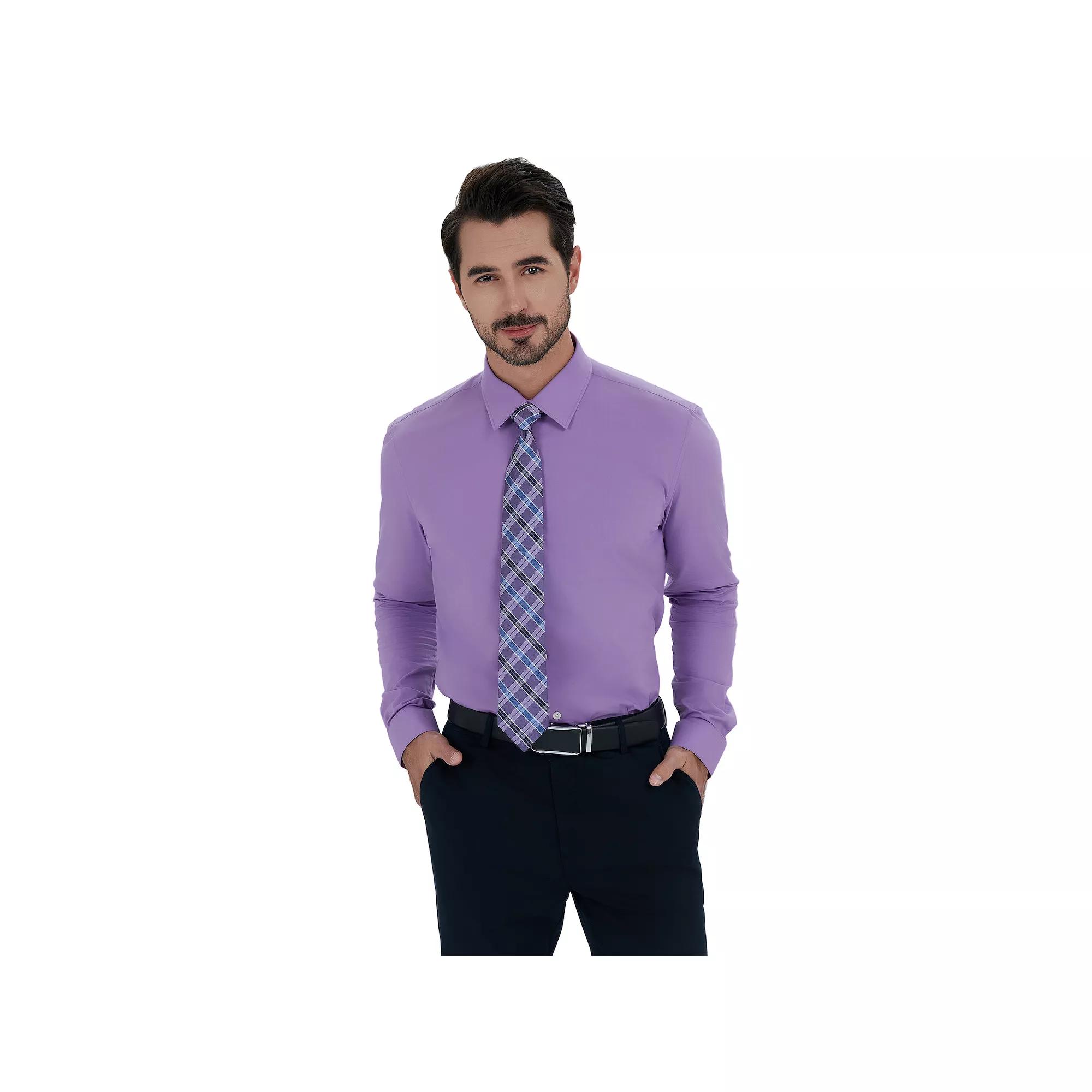 Men's Bespoke Slim-Fit Dress Shirt & Tie Set,  Product Image