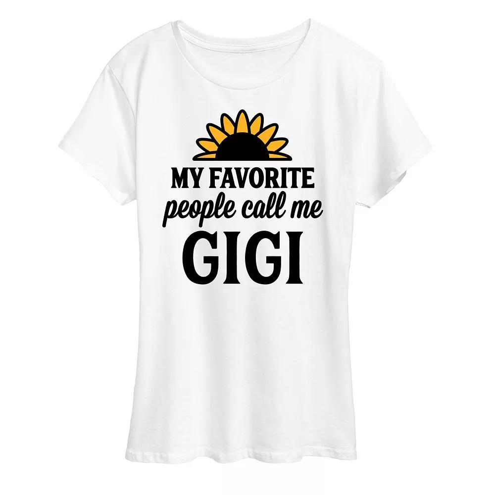 Women's Favorite People Call Me Gigi Graphic Tee,  Product Image