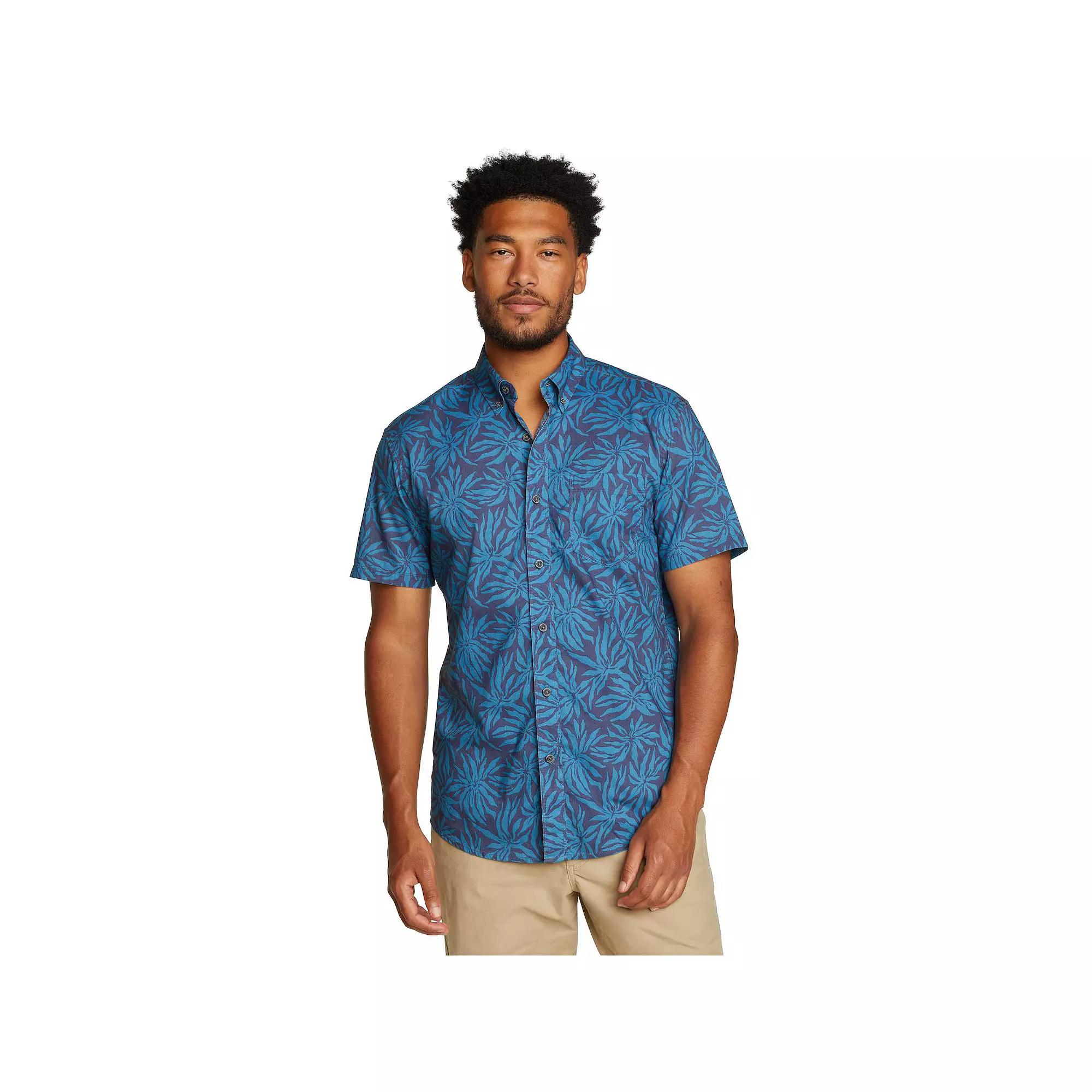 Men's Eddie Bauer Baja Print Short Sleeve Button-Down Shirt,  Product Image
