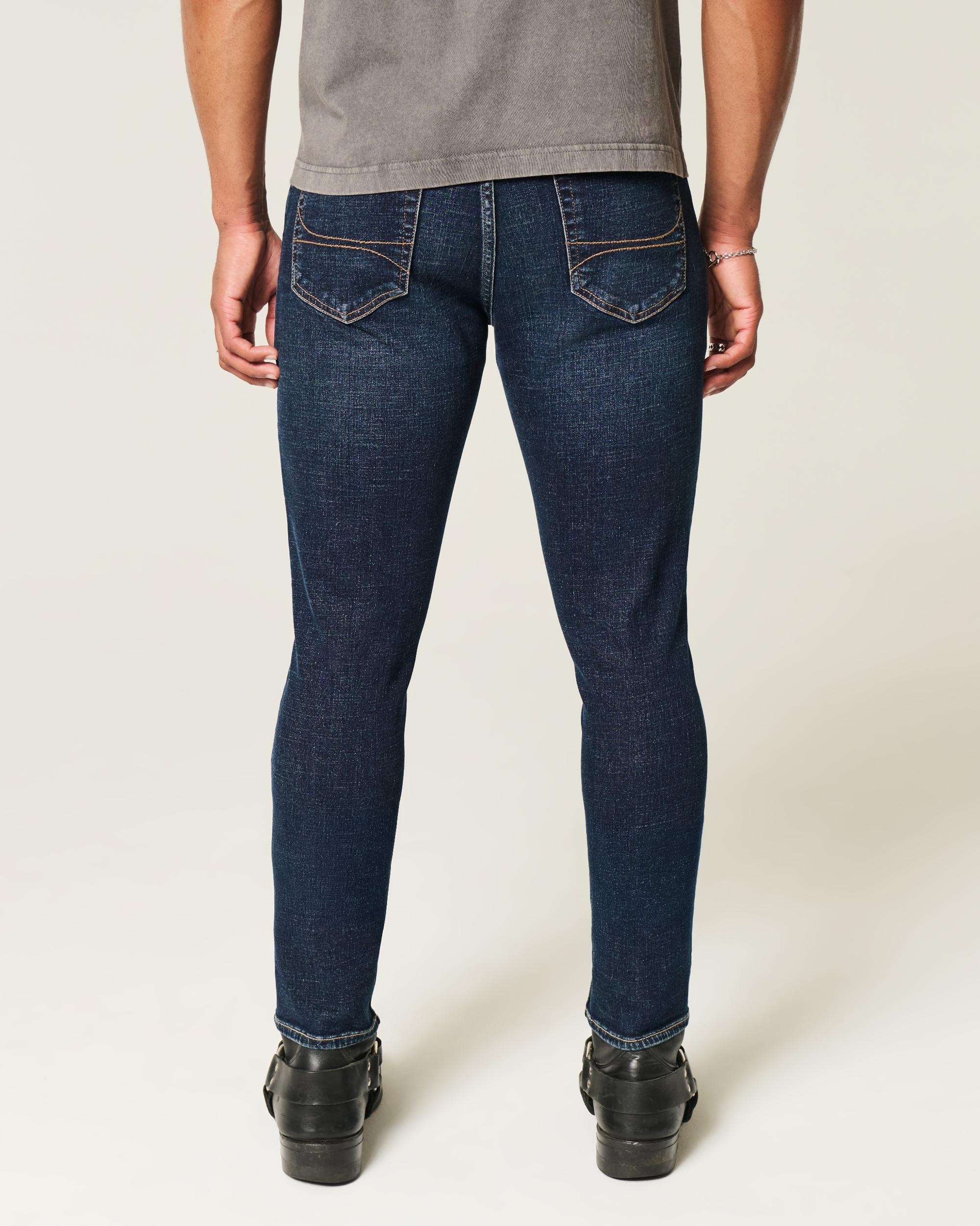 Dark Wash Athletic Skinny Jeans Product Image