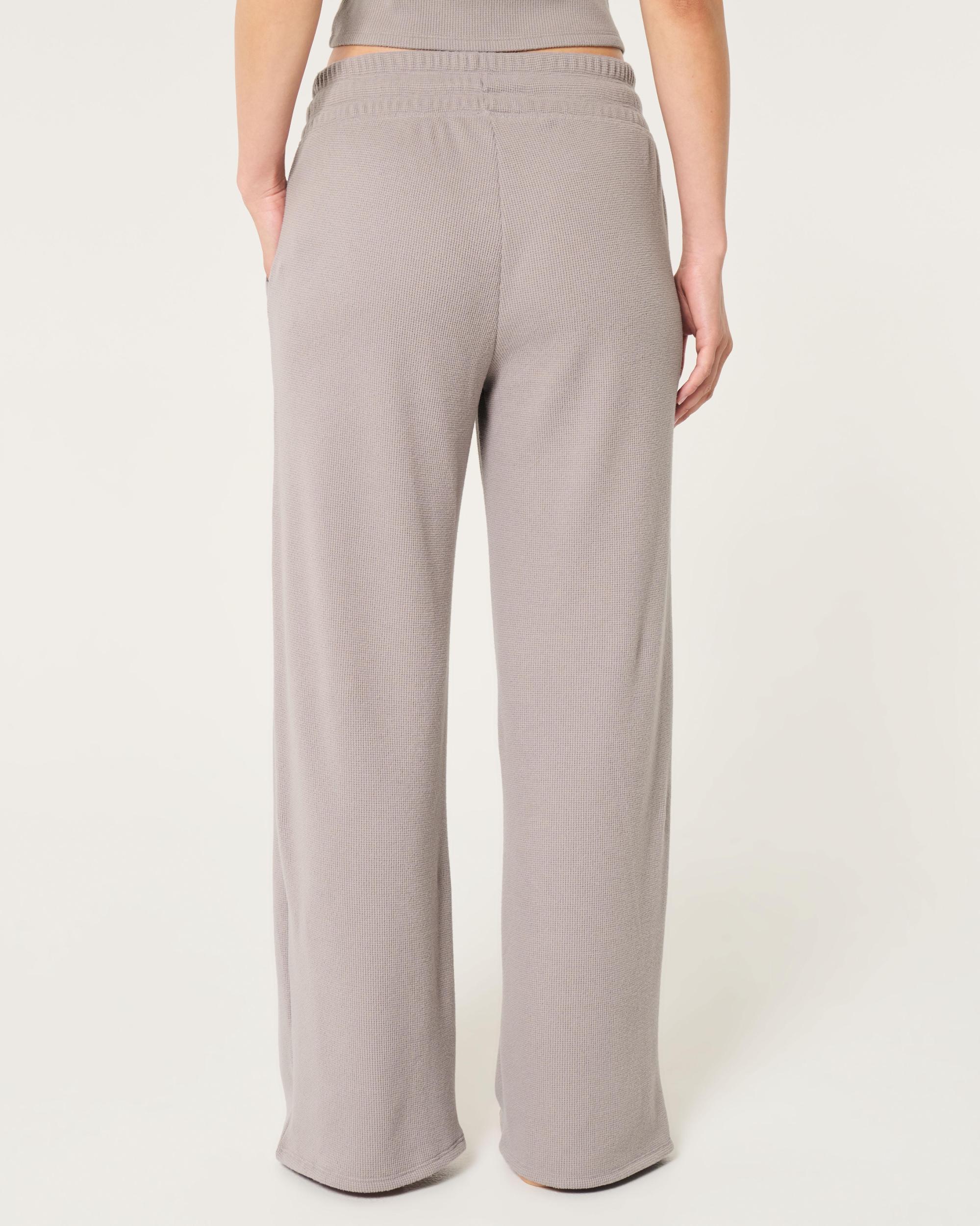 Gilly Hicks Waffle Wide-Leg Pants Product Image