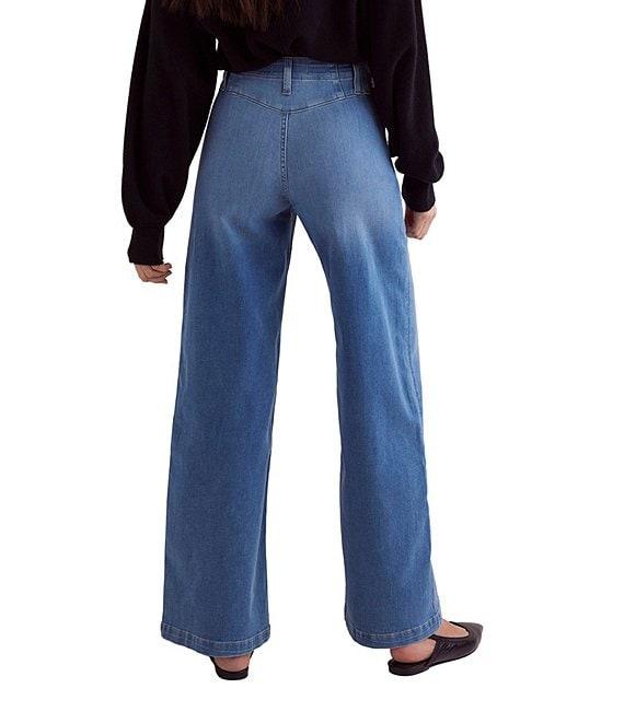 Free People Libre High Rise Wide Leg Stretch Denim Jeans Product Image