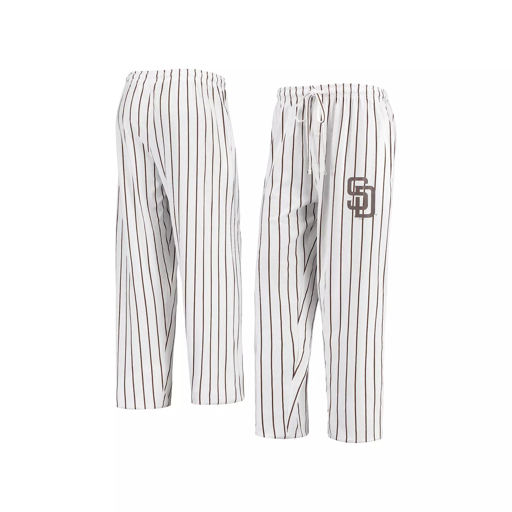 Men's Concepts Sport White San Diego Padres Vigor Pinstripe Pants, Size: 2XL Product Image