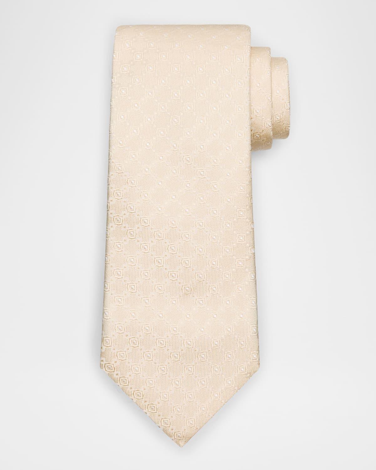 Mens Silk and Cotton Jacquard Tie Product Image