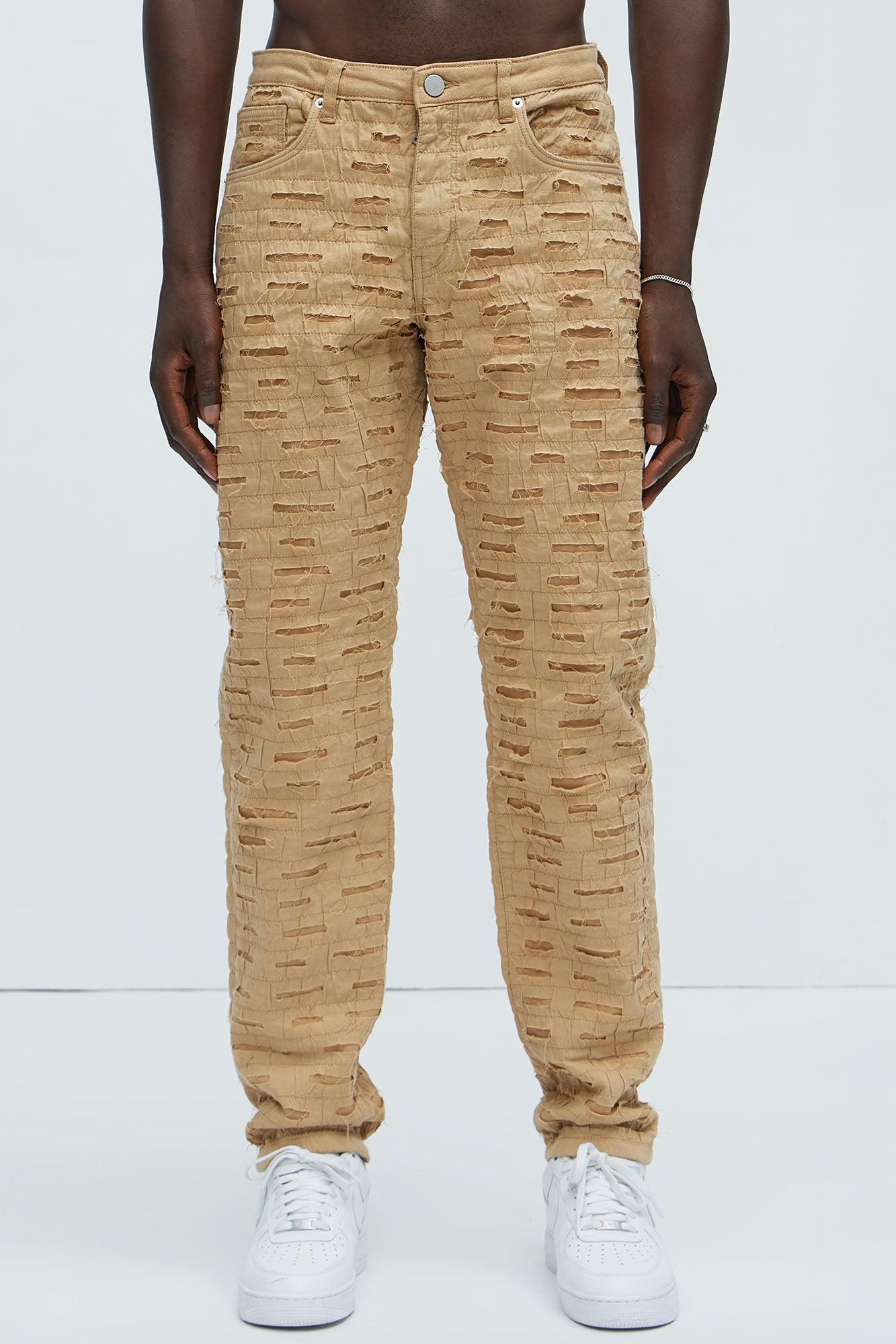 Stone Wall Slim Pants - Khaki Product Image