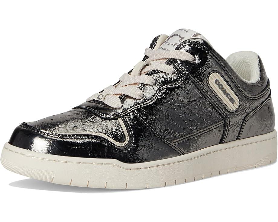 Women's COACH C201 Crinkle Metallic Sneaker Product Image
