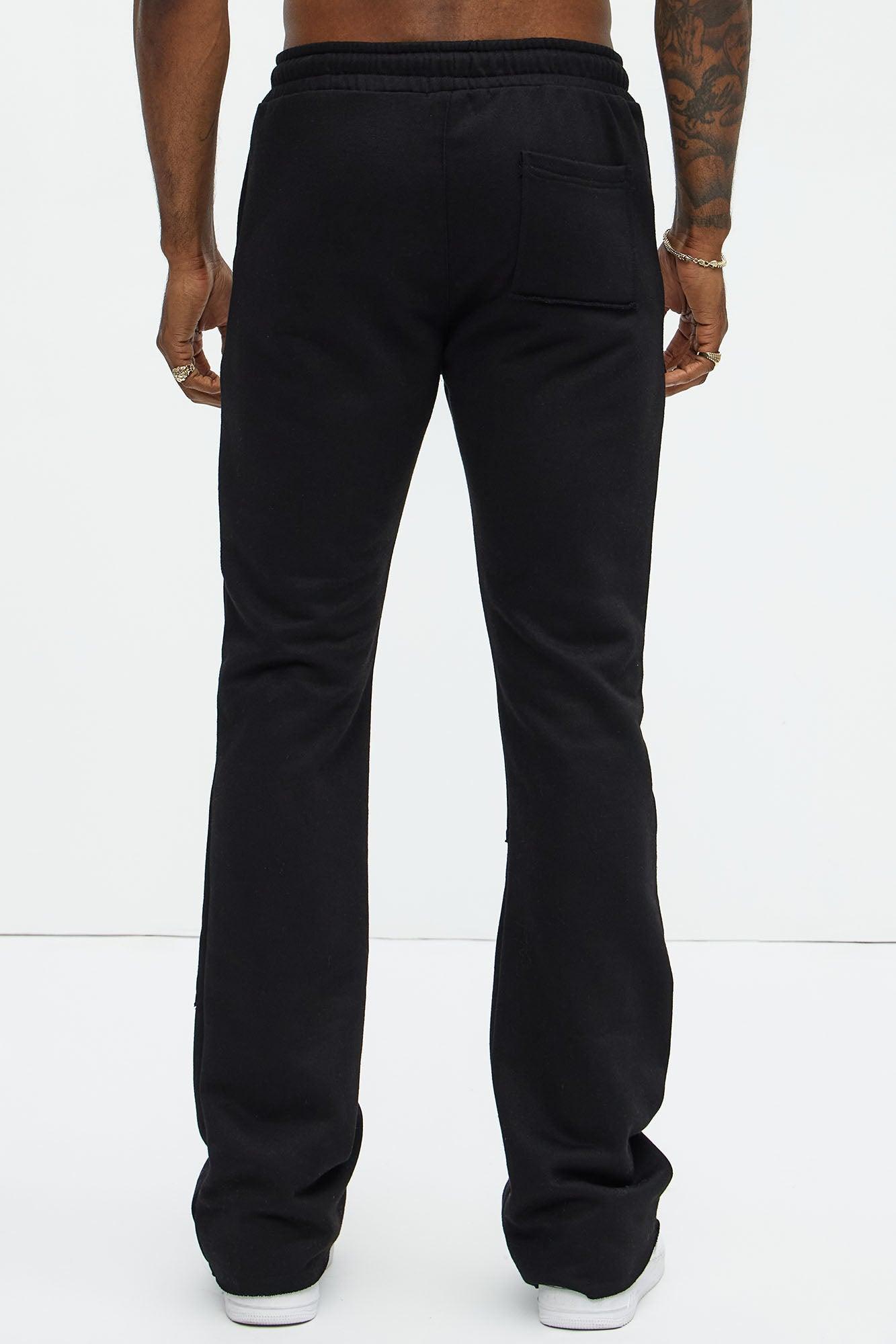 Extra Cargo Flared Sweatpants - Black Product Image