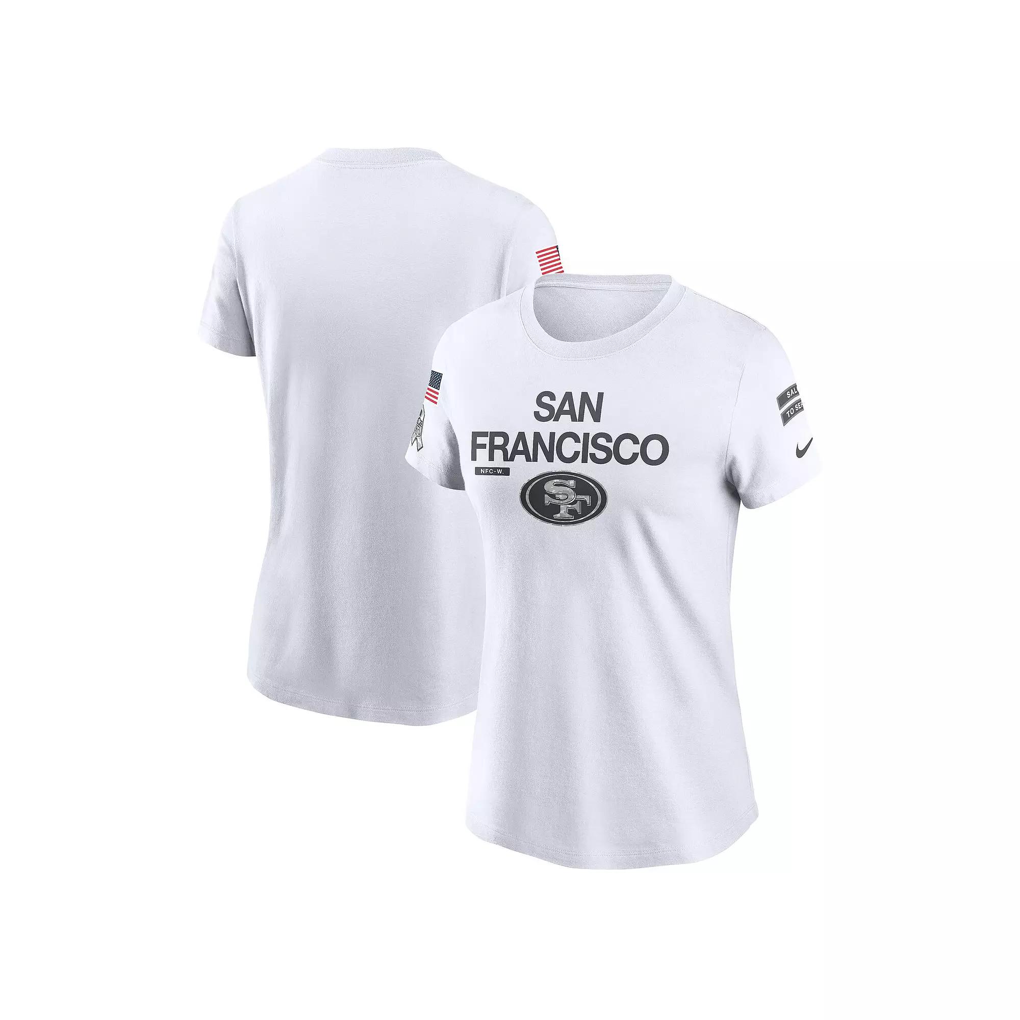 Women's Nike White San Francisco 49ers 2024 Salute To Service Legend Performance T-Shirt, Size: XL Product Image