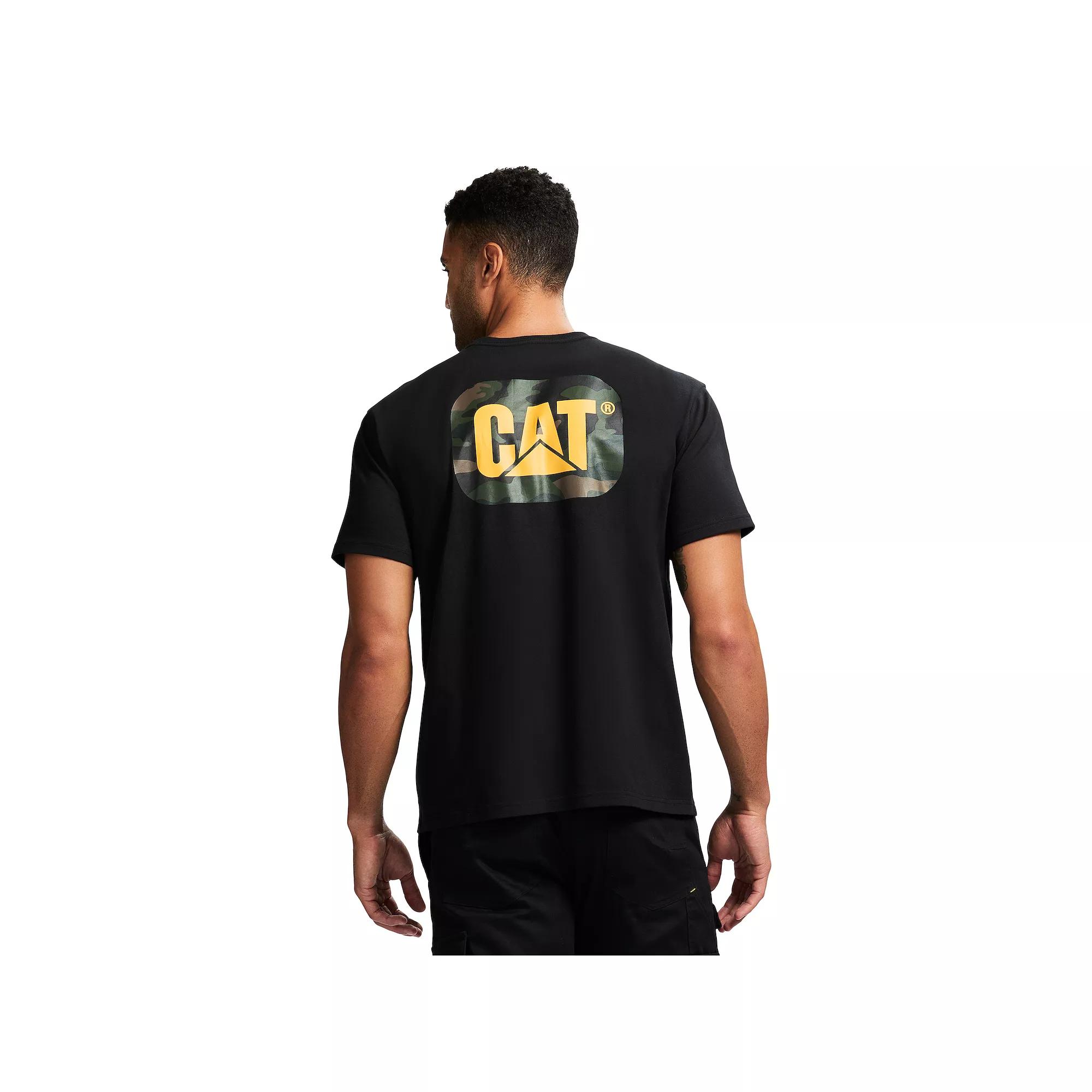 Men's Caterpillar Heavyweight Cat Graphic Logo Tee, Size: Large, Black Product Image