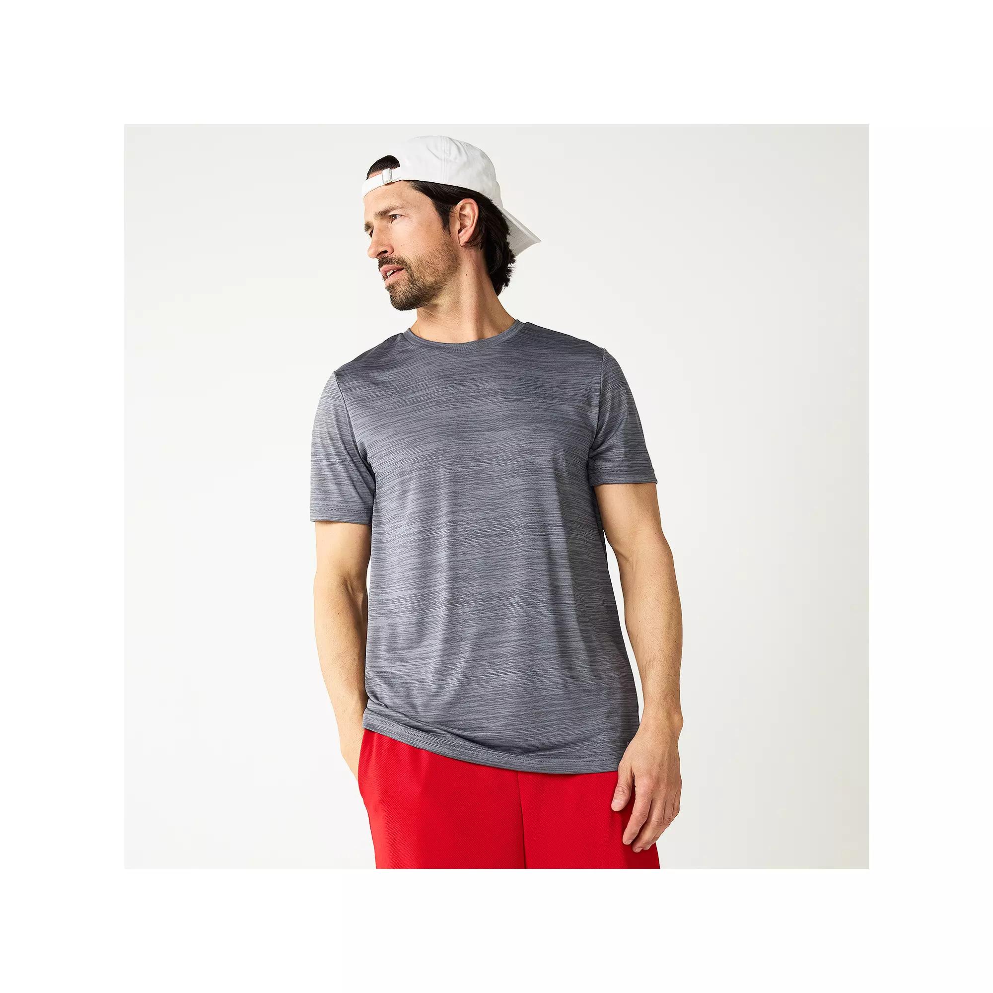Men's Tek Gear® Dry Tek Tee, Size: Medium, Smokey Grey Hawk Gray Product Image