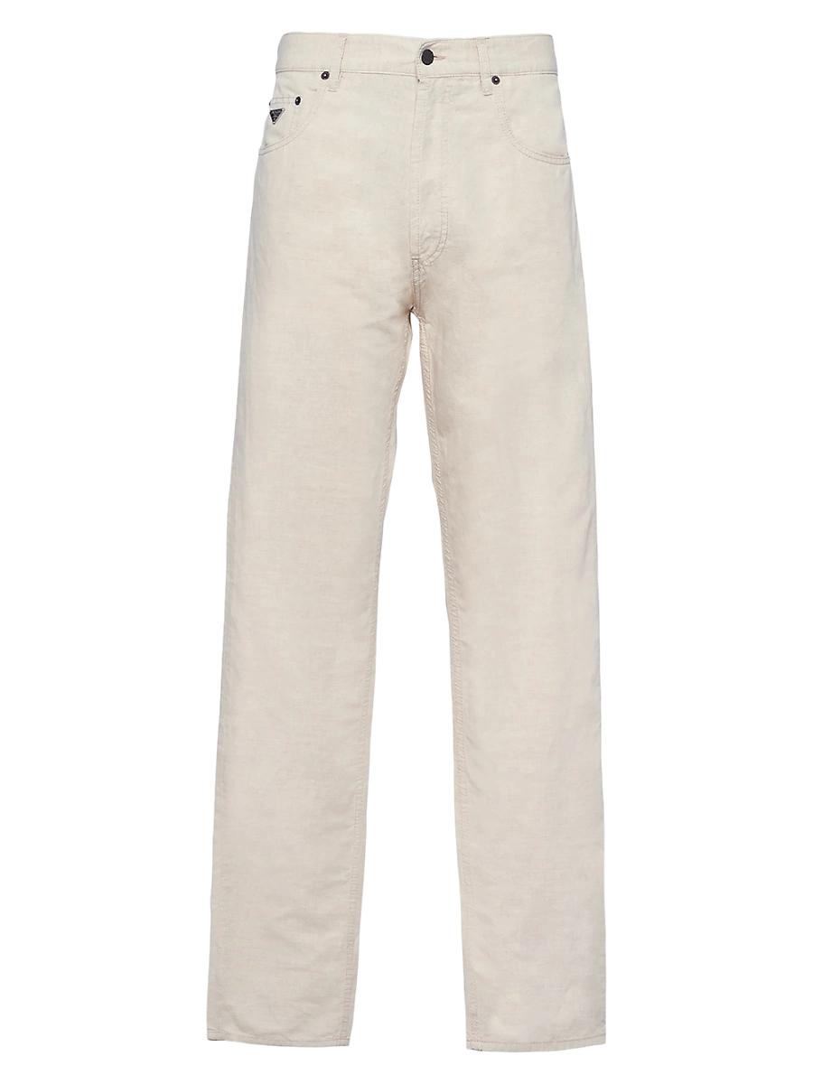 Mens 5-Pocket Chambray Jeans Product Image