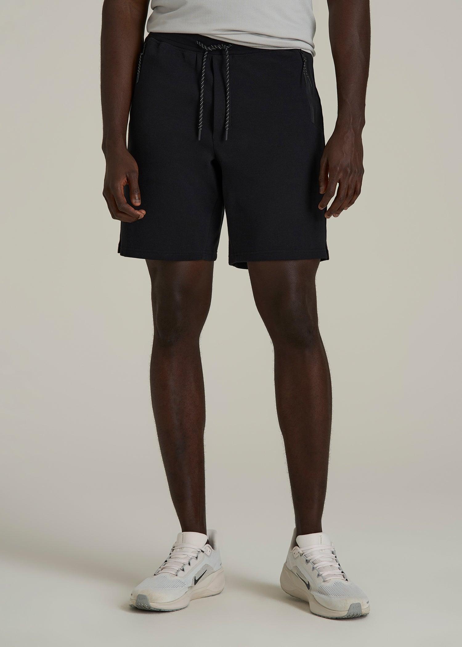 Tech Motion Fleece Shorts for Tall Men in Black Male Product Image