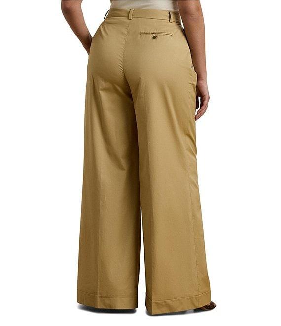 Lauren Ralph Lauren Plus Size Pleated Wide Leg Pants Product Image