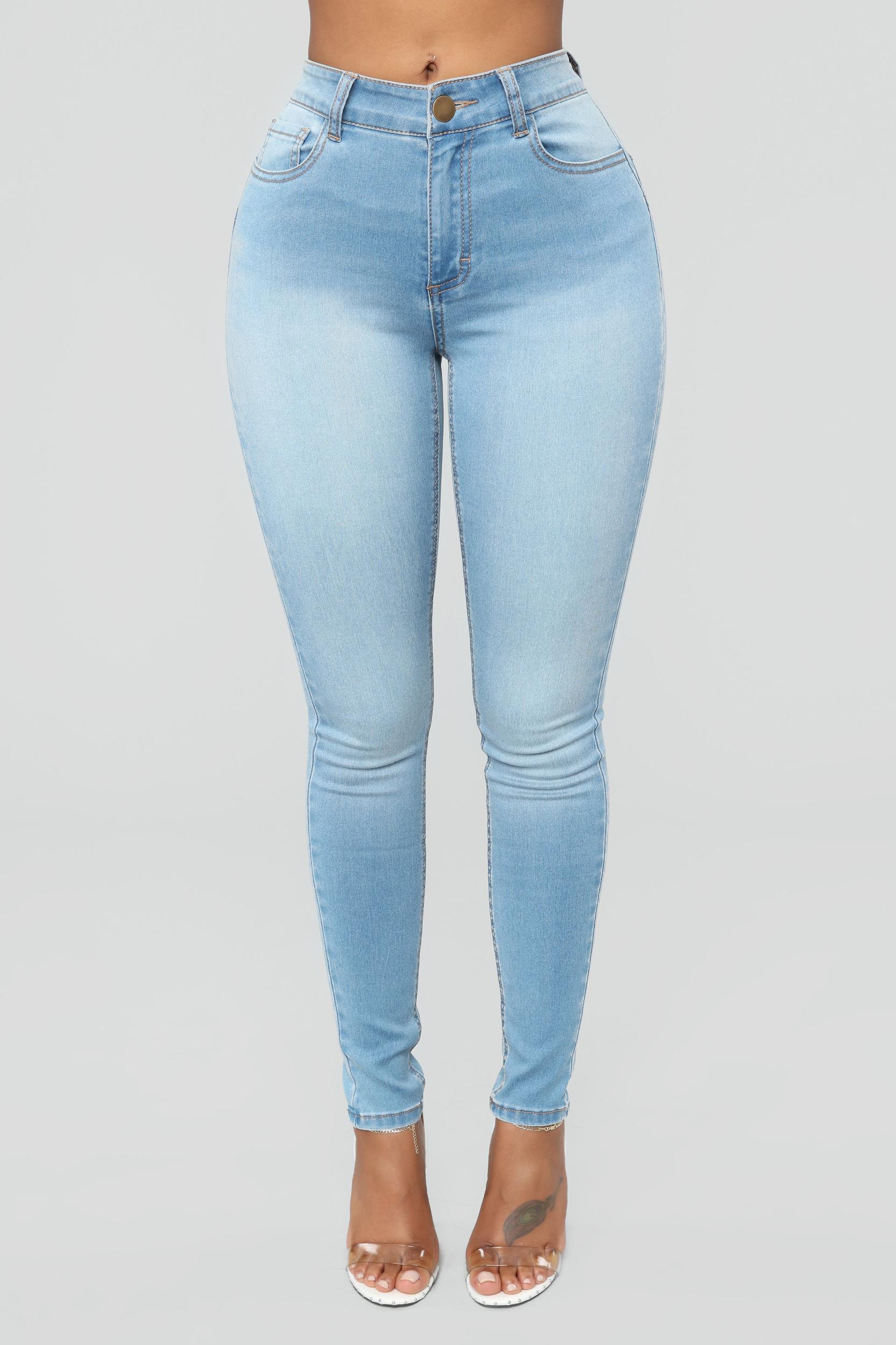 Alexa High Rise Booty Lifter Skinny Jeans - Light Blue Wash Product Image