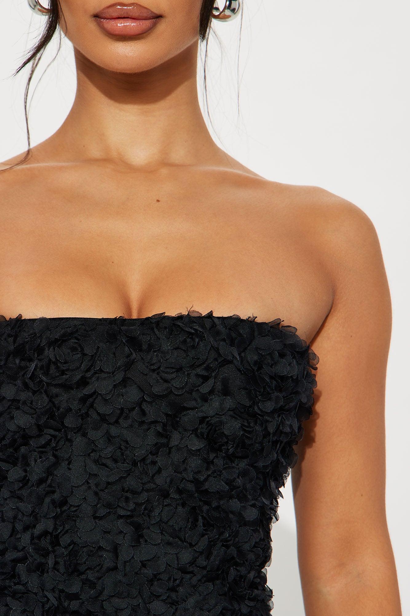 Rose Mini Tube Dress - Black Product Image