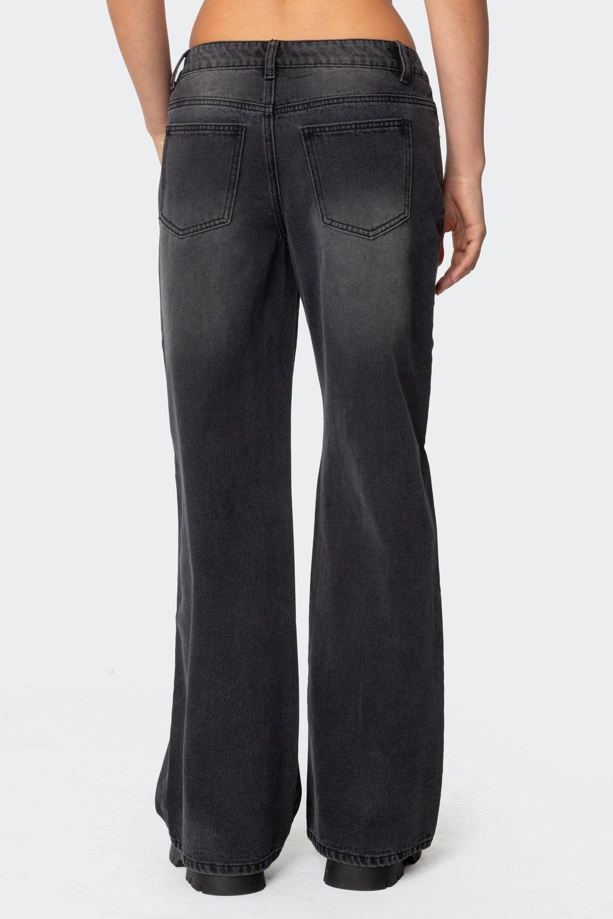 Grommet Low Rise Baggy Jeans Product Image
