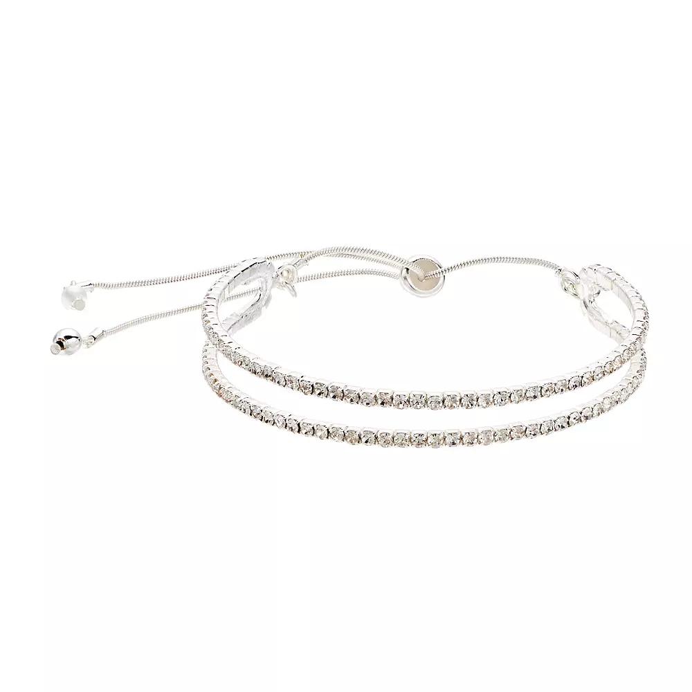 You're Invited… Silver Tone Simulated Stone Adjustable Bracelet, Women's Product Image