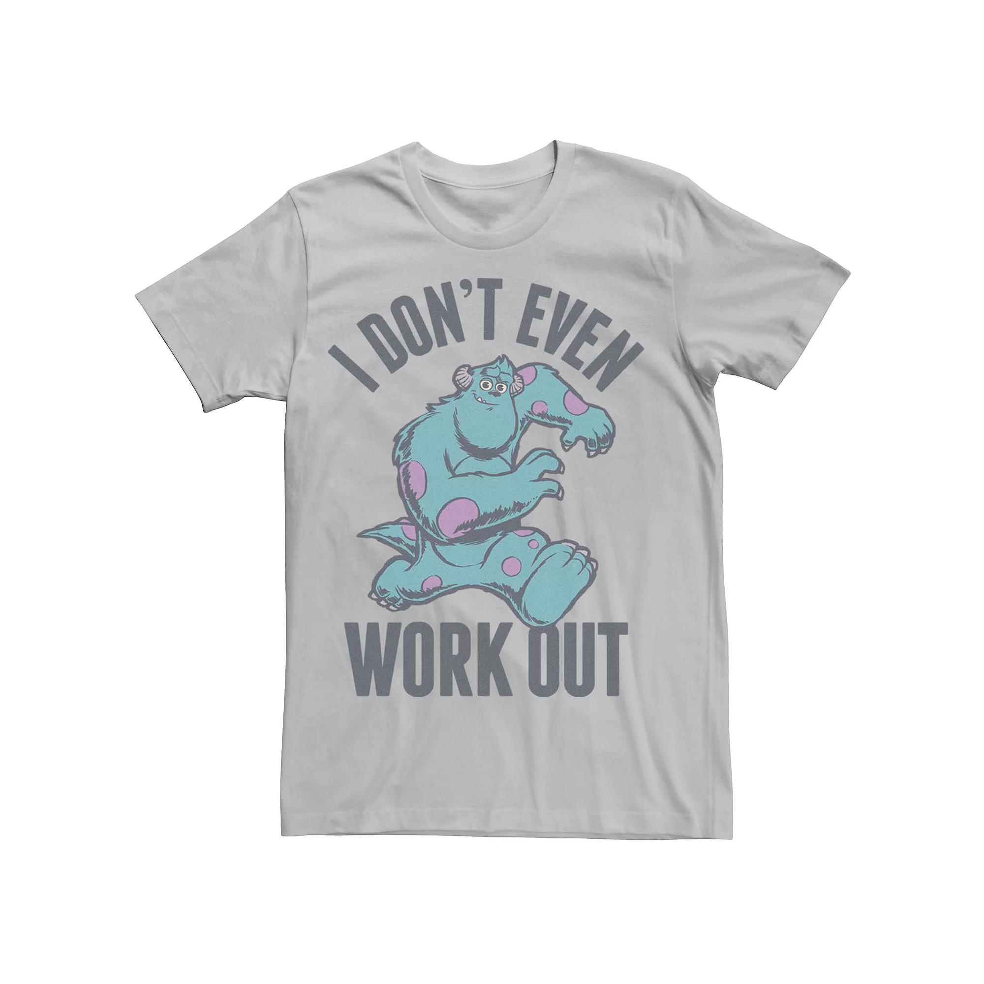 Men's Disney Pixar Monsters University Sulley Don't Even Workout Tee, Size: Small, Silver Product Image